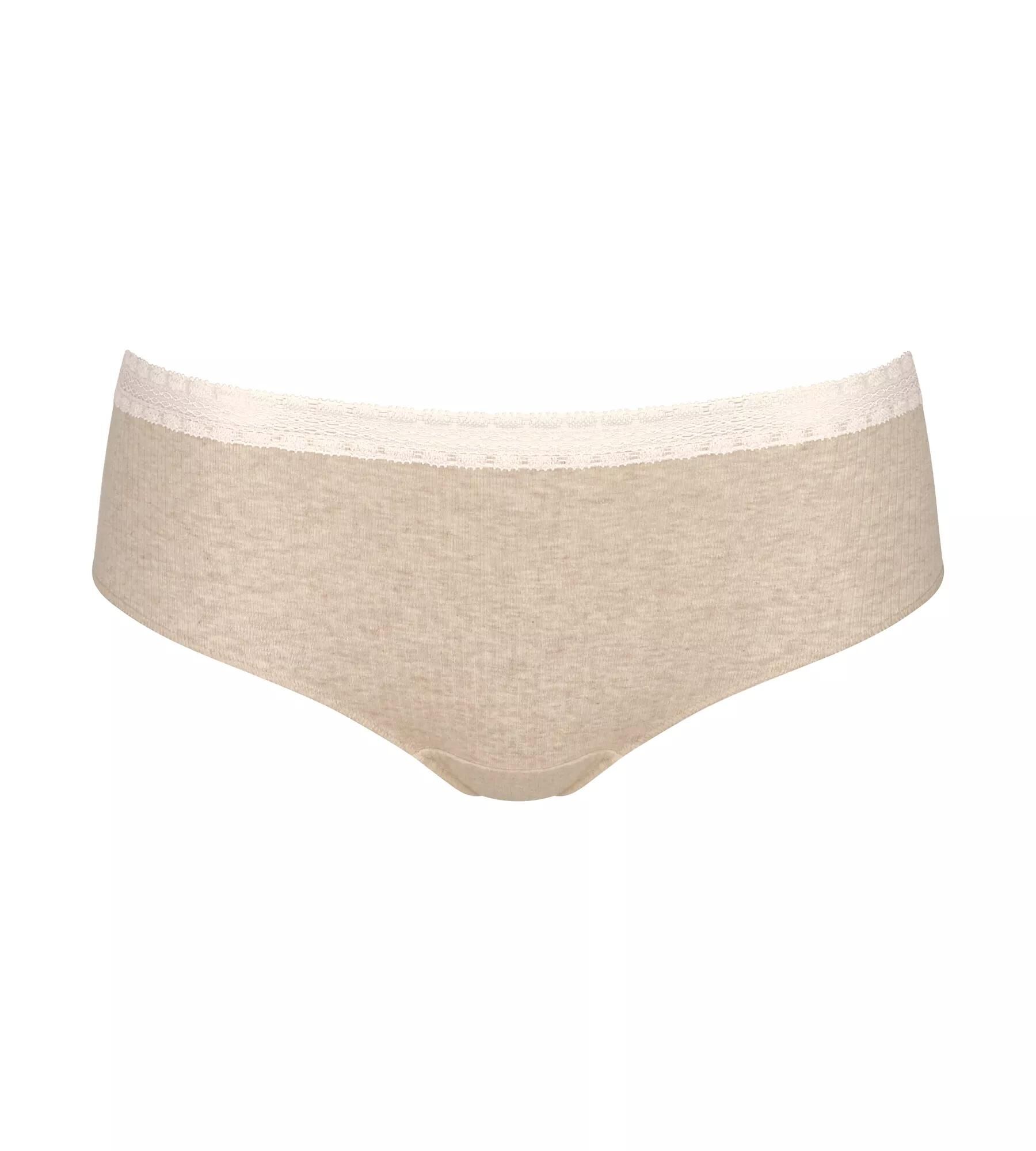 Sloggi Women GO Ribbed R Hipster (2-pack), dames slip, beige melange