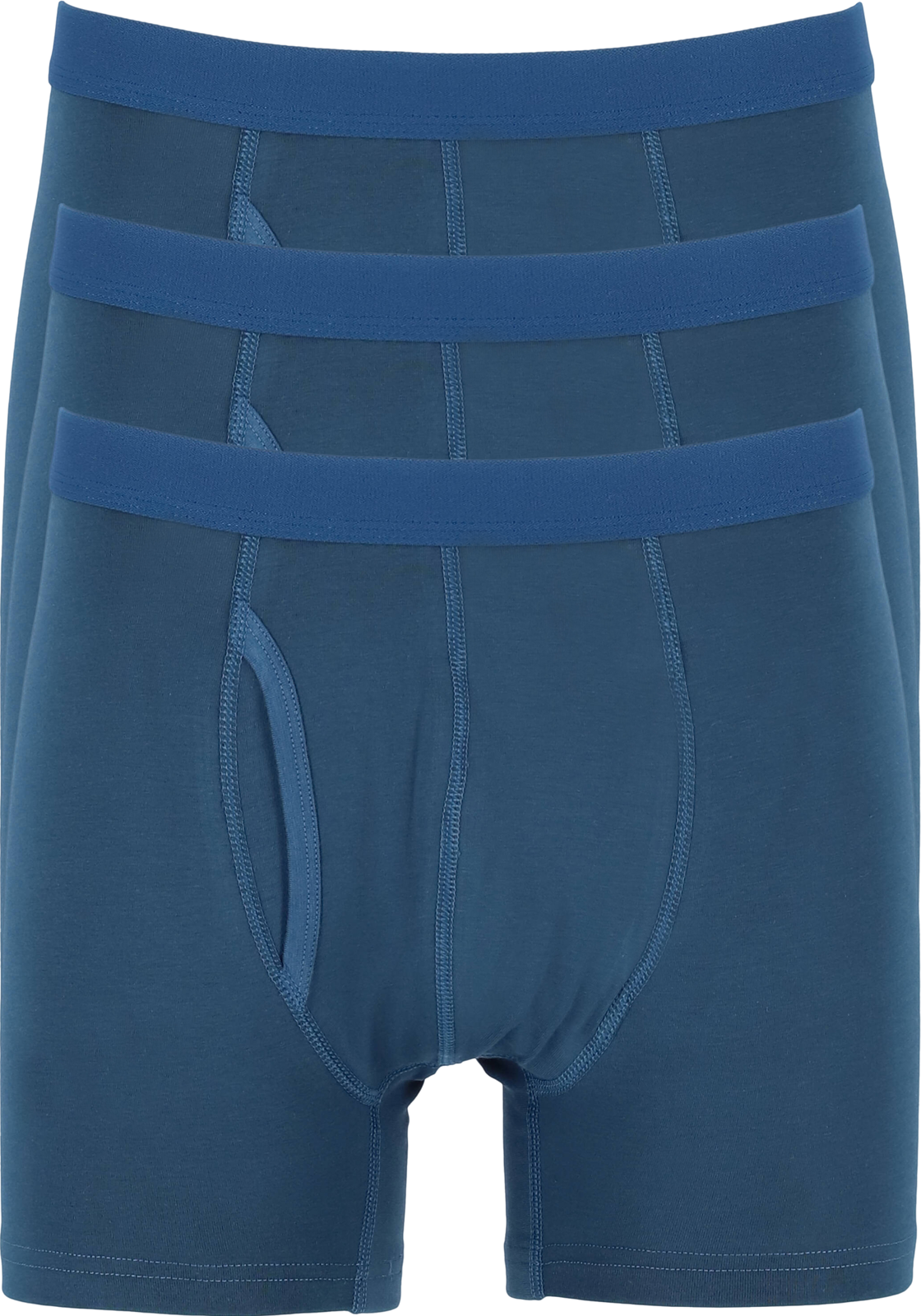 1-8711665542188_HR TEN CATE Basics men boxershorts (3-pack), heren boxers lang met gulp, blauw