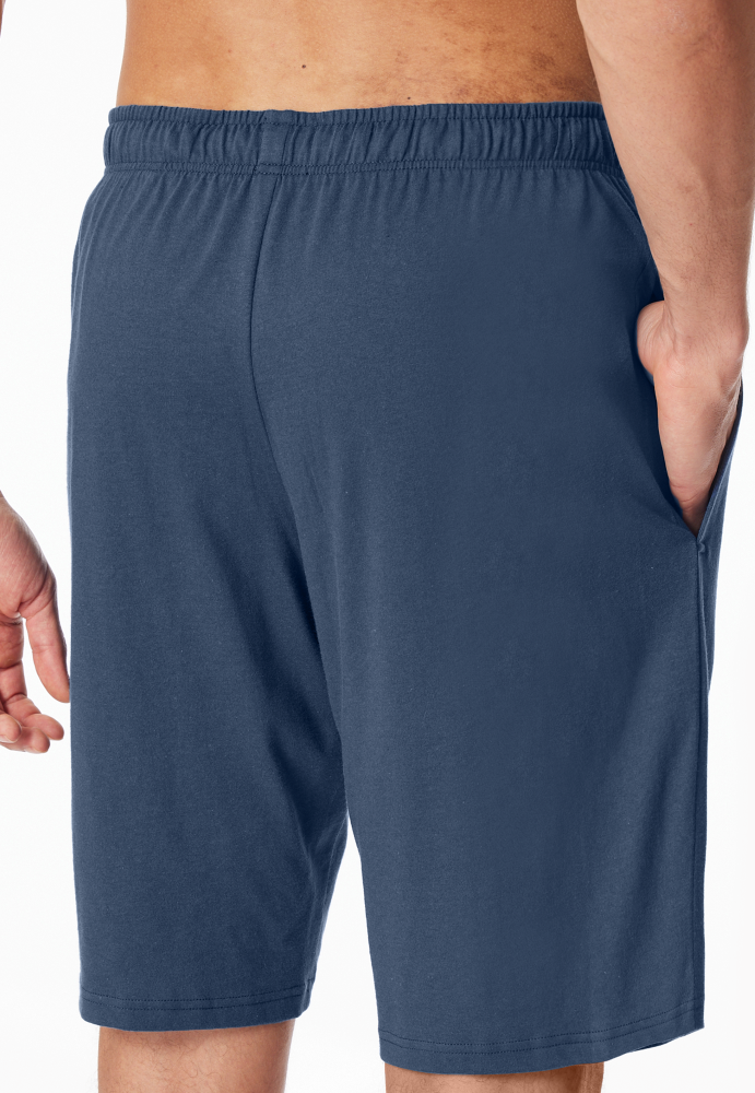 SCHIESSER Mix + Relax Short, heren korte pyjama- of loungebroek, royaalblauw dessin