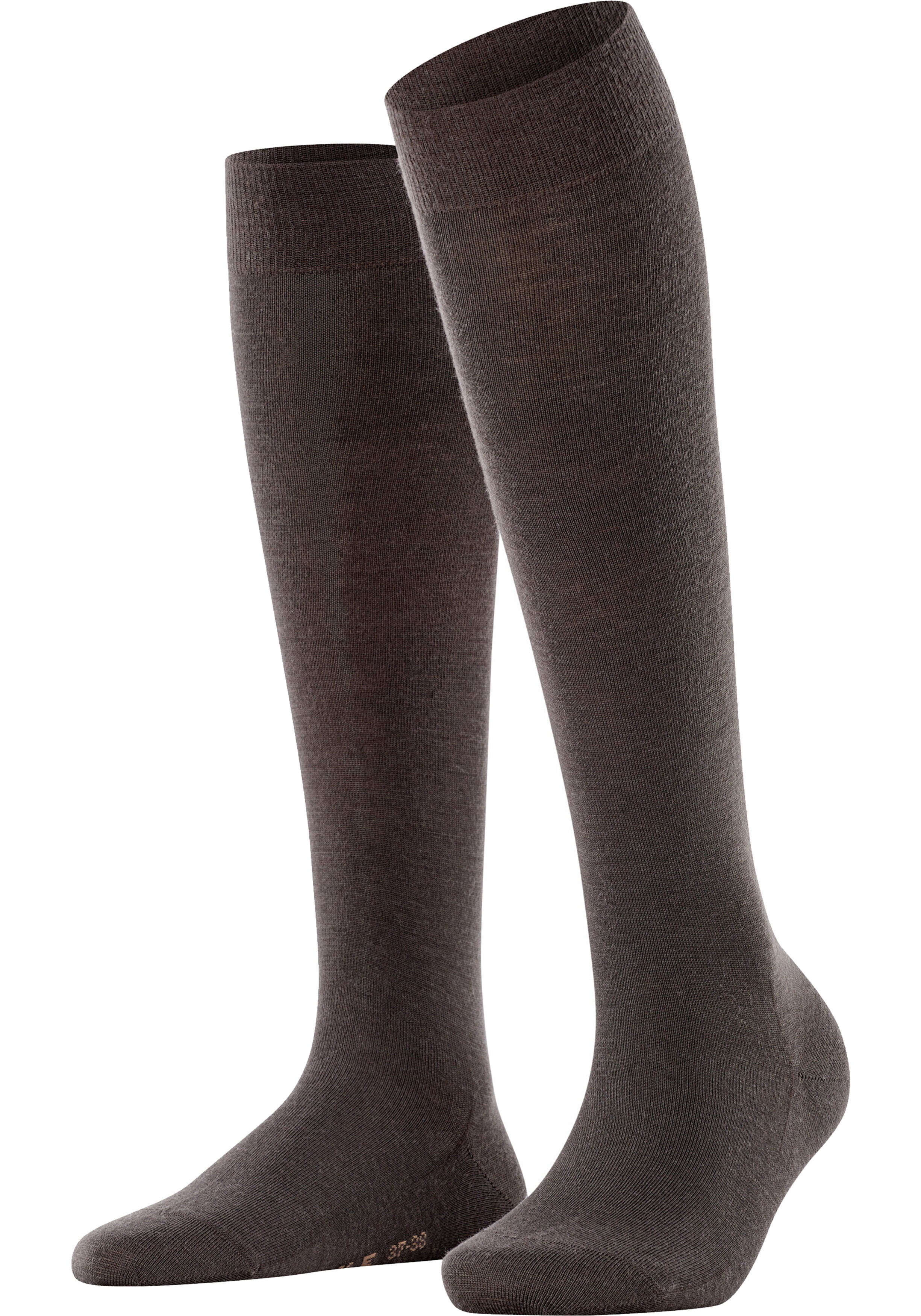 FALKE Softmerino dames kniekousen, bruin (dark brown)