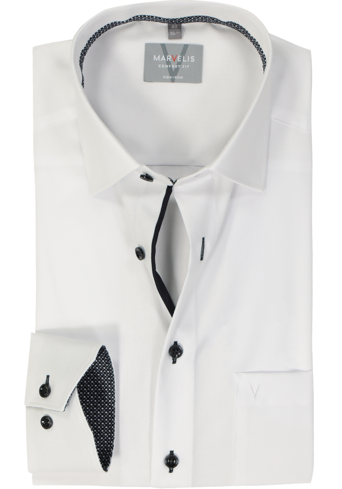 MARVELIS comfort fit overhemd, popeline, wit MARVELIS comfort fit overhemd, popeline, wit