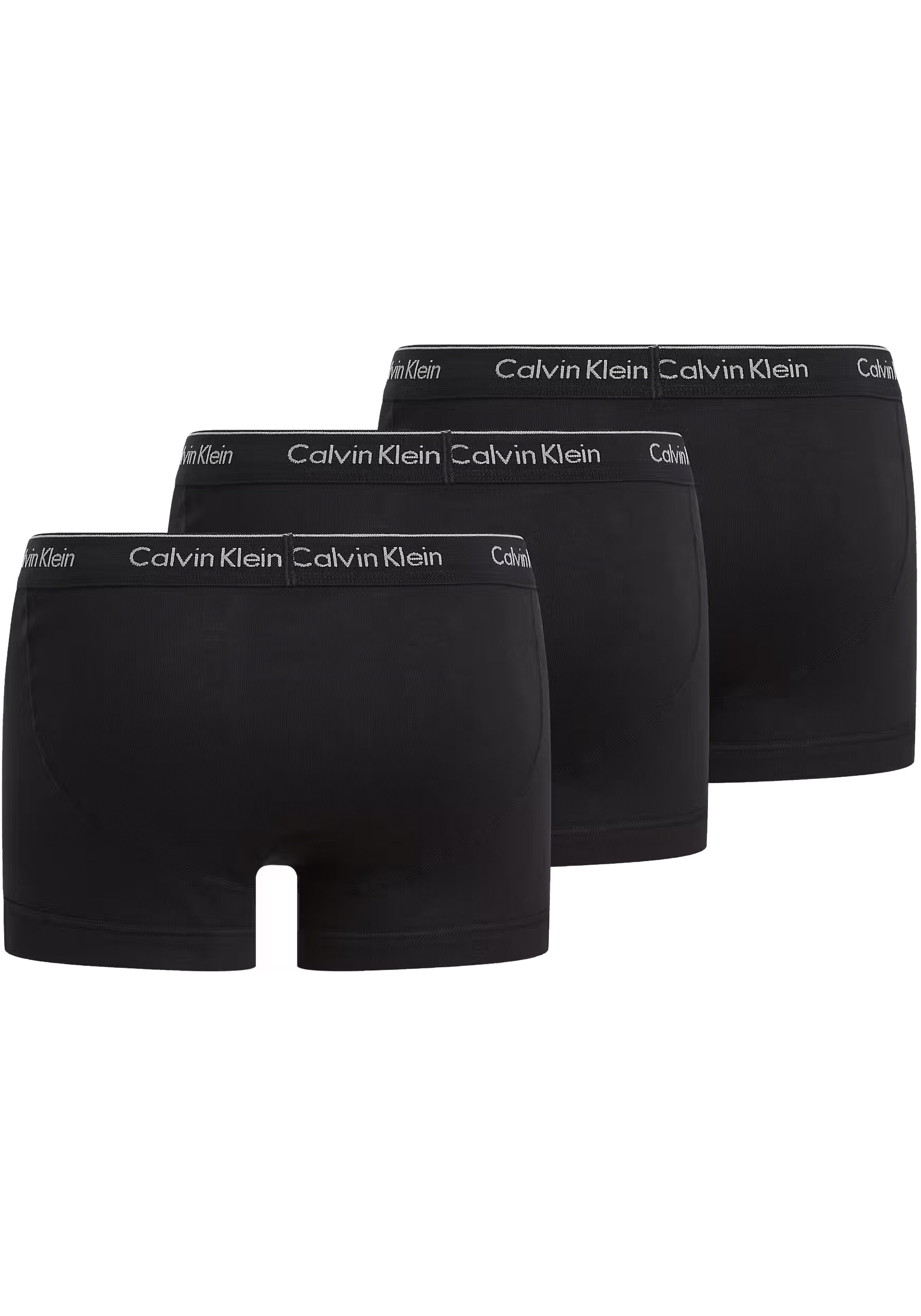 Calvin Klein Cotton Classics Trunks (3-pack), heren boxers normale lengte, zwart