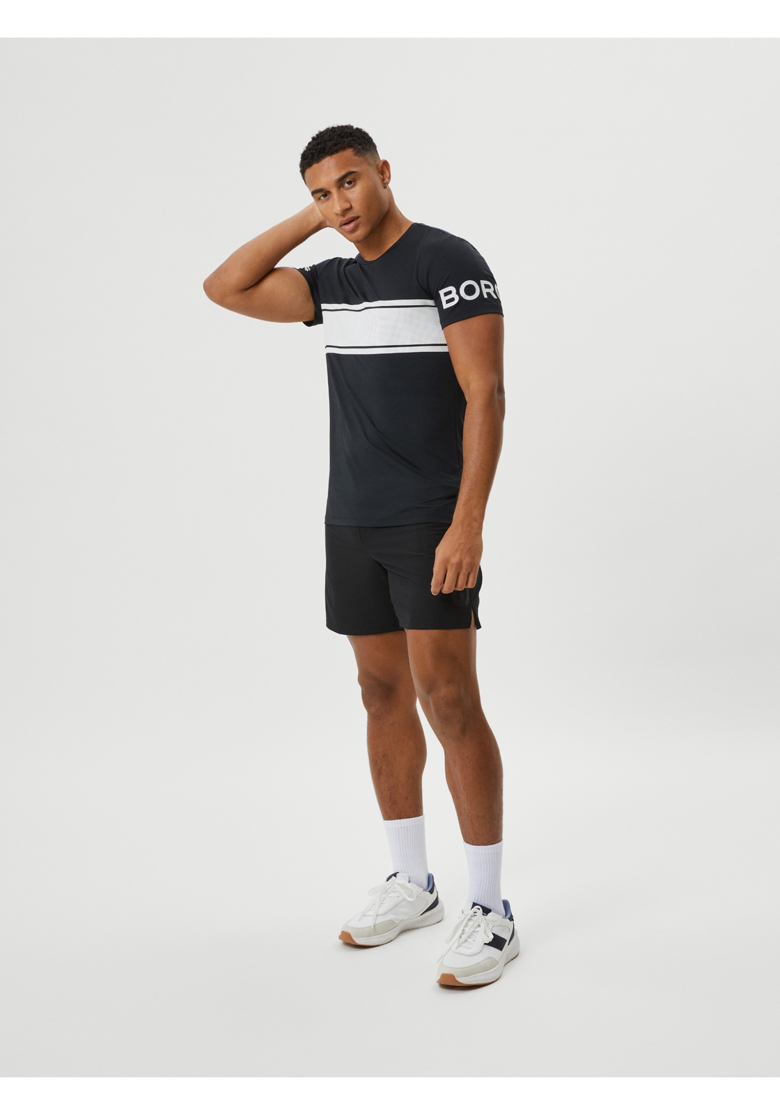 image_4_10002814_BK001_3 Bjorn Borg T-shirt stripe, zwart