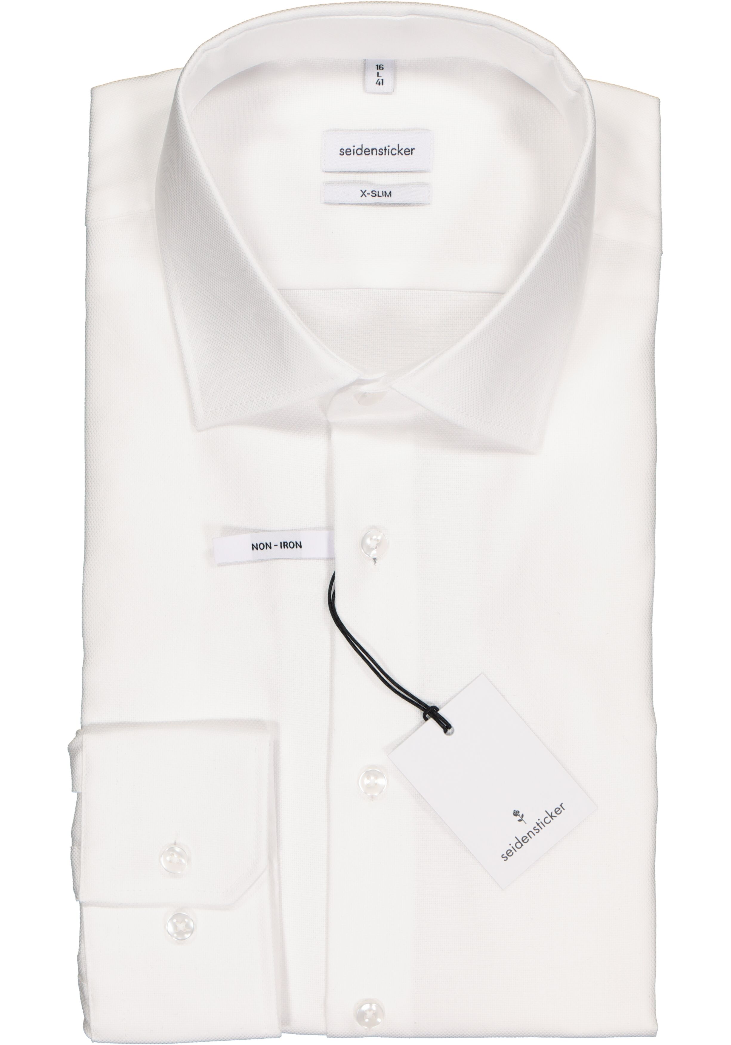 Seidensticker x-slim fit overhemd, wit structuur