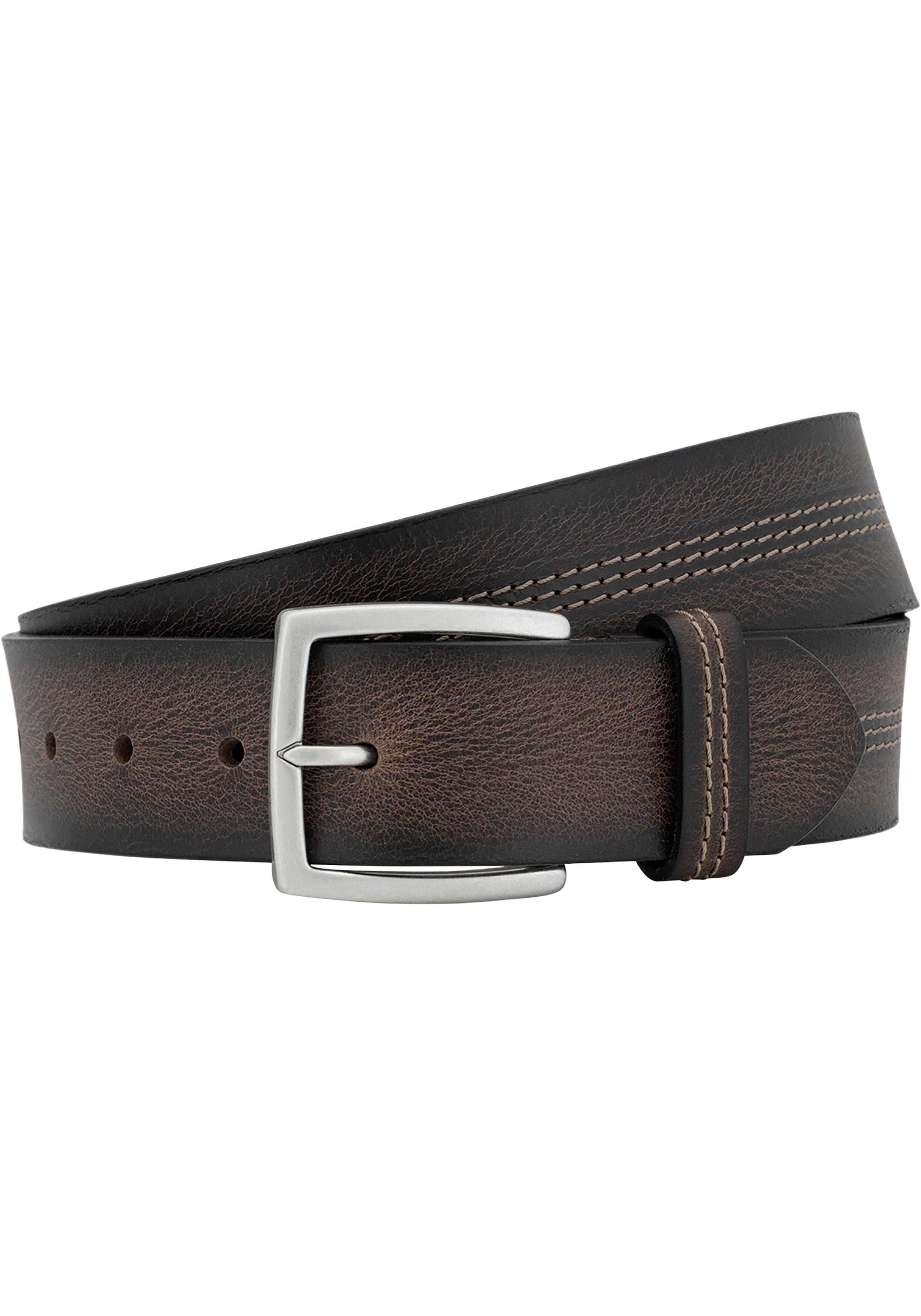 LINDENMANN leren heren riem, bruin