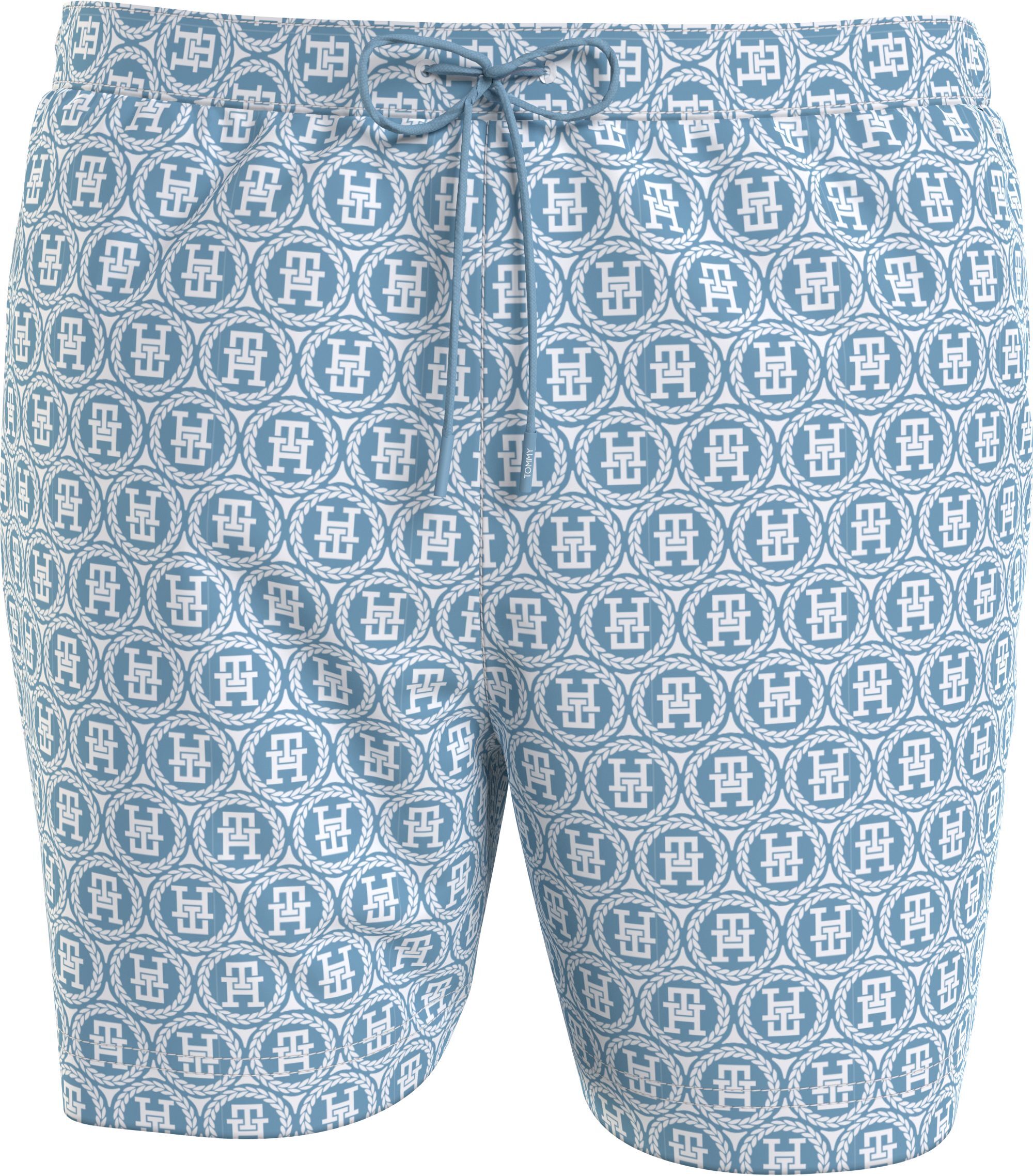 Tommy Hilfiger Medium Drawstring swimshort, heren zwembroek, wit dessin