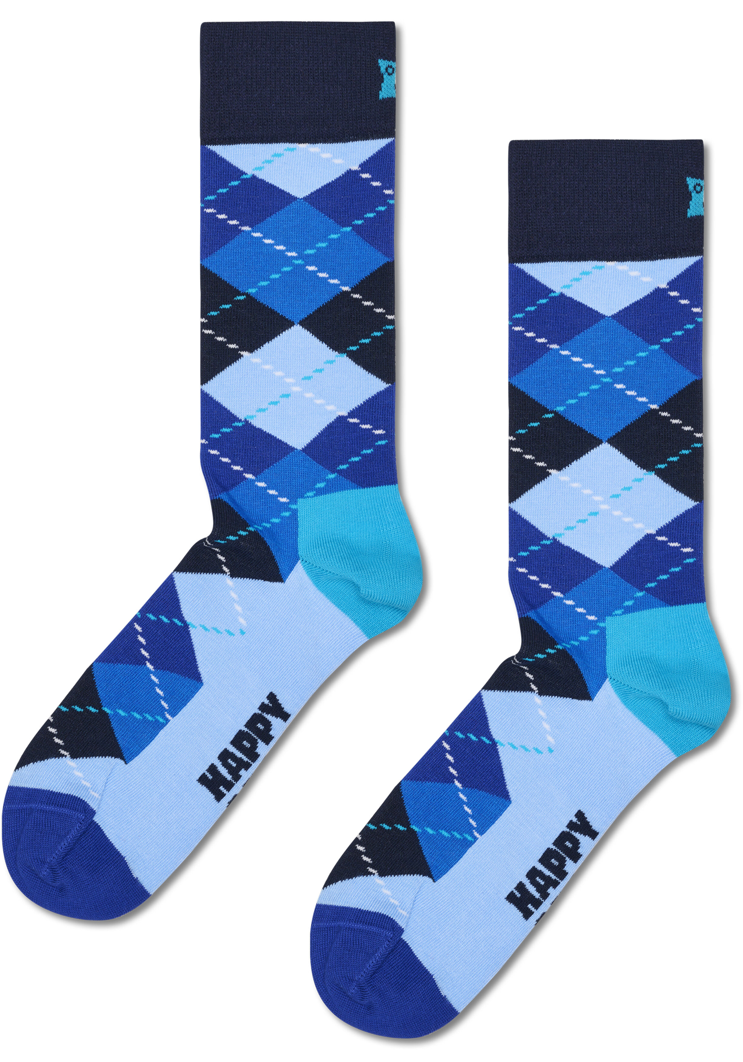 Happy Socks Argyle Sock, unisex sokken, navy