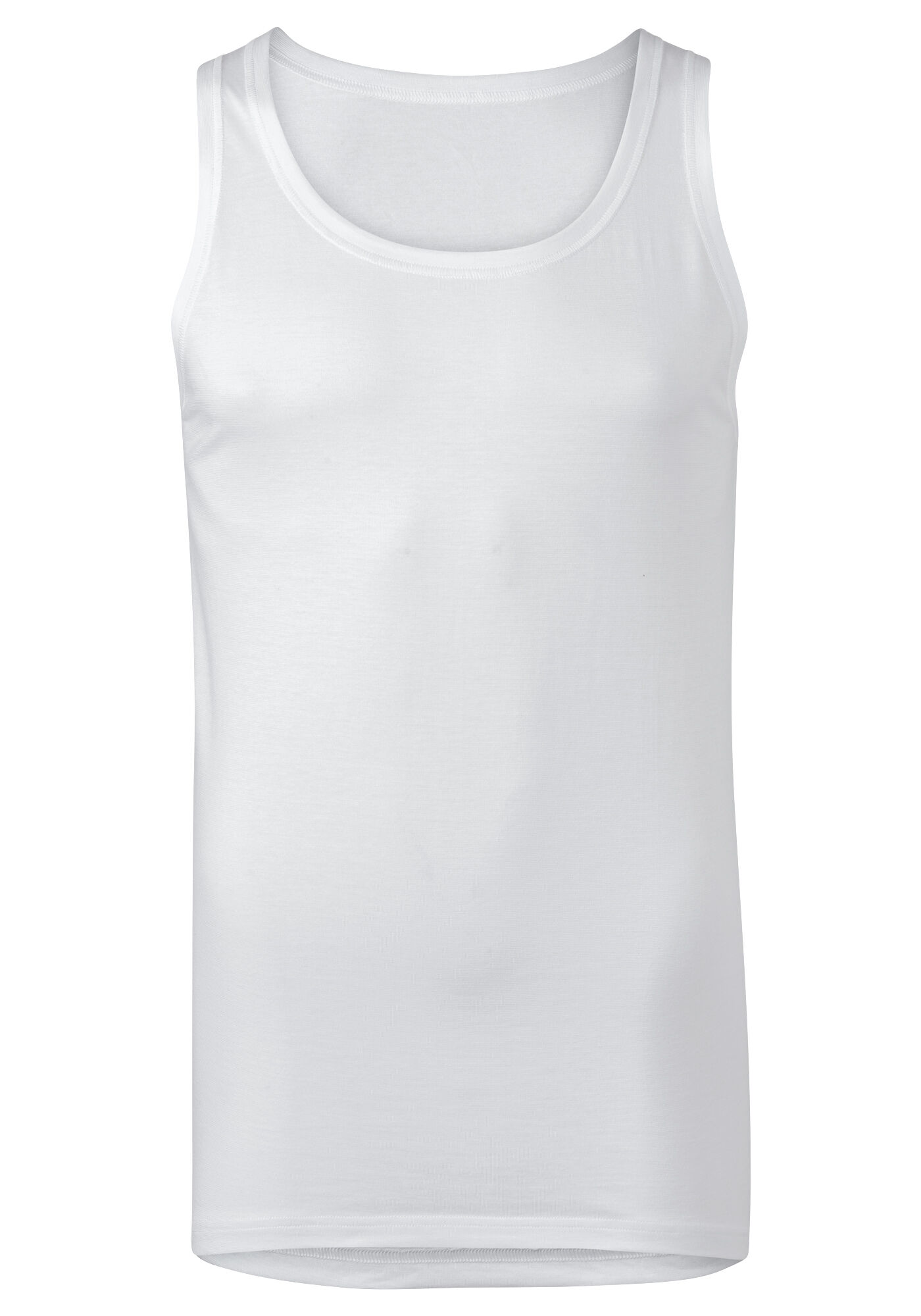 TEN CATE Basics men singlets (2-pack), heren hemden met O-hals, wit 