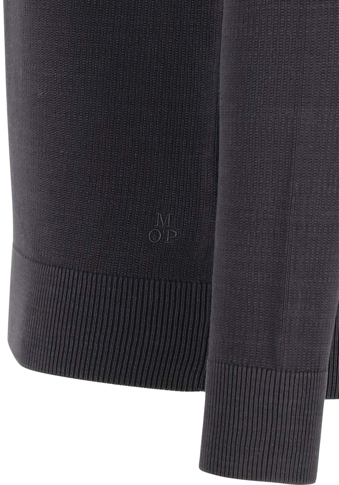 5-7325868277764-Marc_OPolo-MP_TR_zwart_328502360124990_detail_HR Marc O'Polo regular fit pullover, heren trui katoen met O-hals, zwart (middeldik)