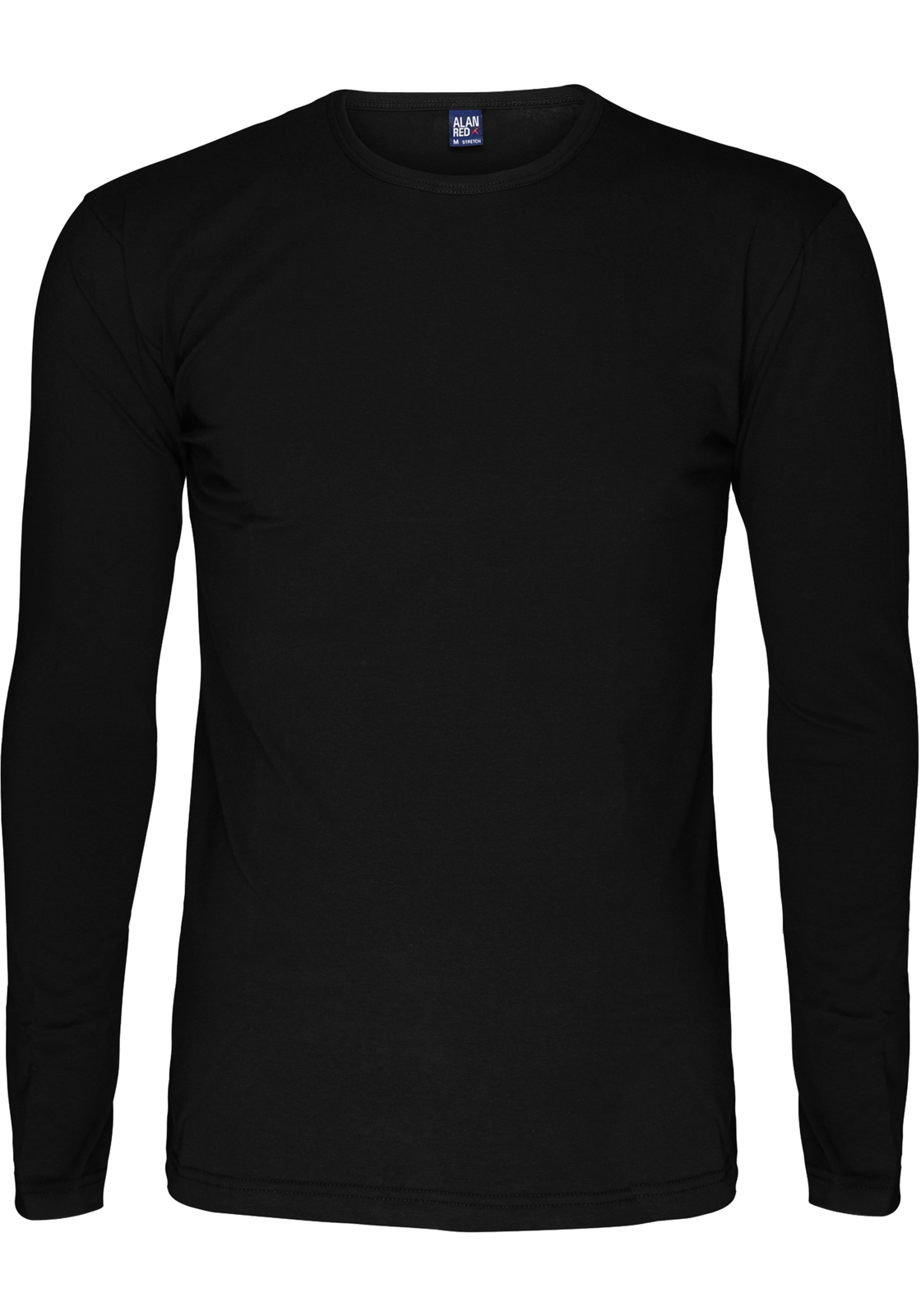 2-alan_red-olbia-zwart-2p_HR_kopie ALAN RED T-shirts Olbia (2-pack), O-hals lange mouw stretch, zwart