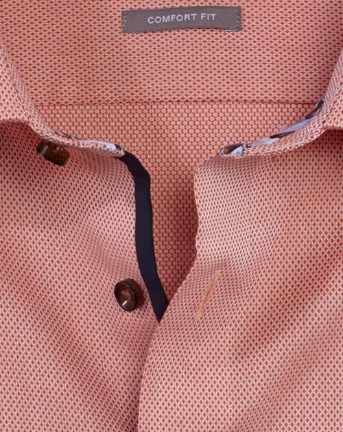 OLYMP Luxor comfort fit overhemd, structuur, oranje