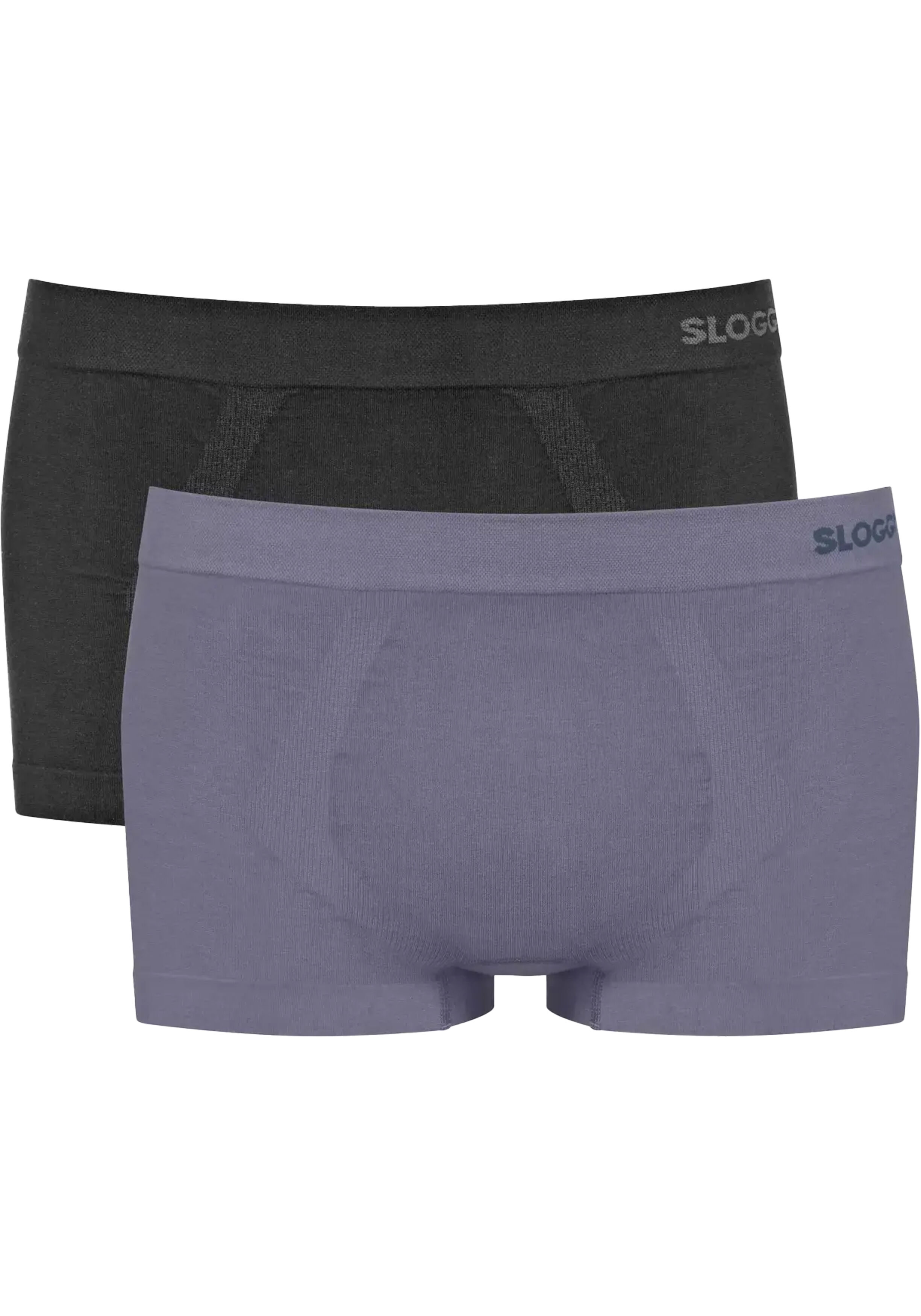 Sloggi Men GO Smooth Hipster, heren boxershort korte pijp (2-pack), zwart