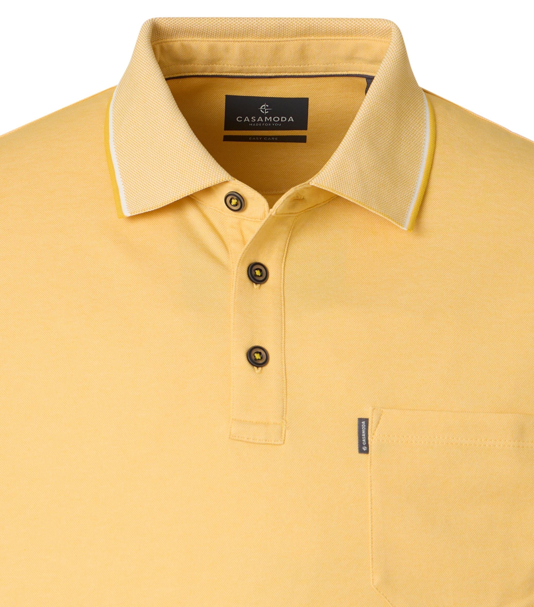 CASA MODA comfort fit heren polo, geel
