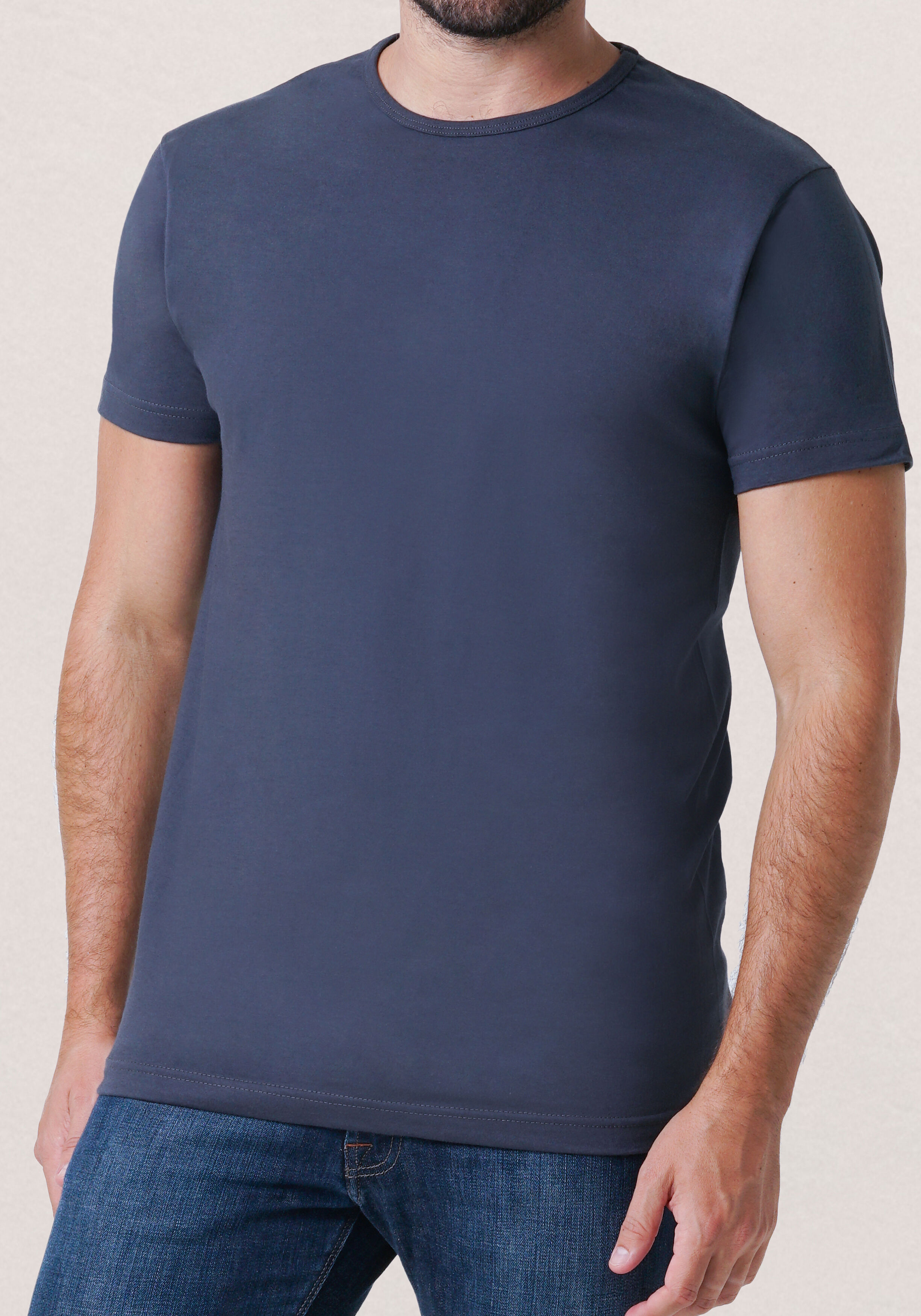 ALAN RED T-shirts Derby (2-pack), O-hals, wit en antraciet grijs