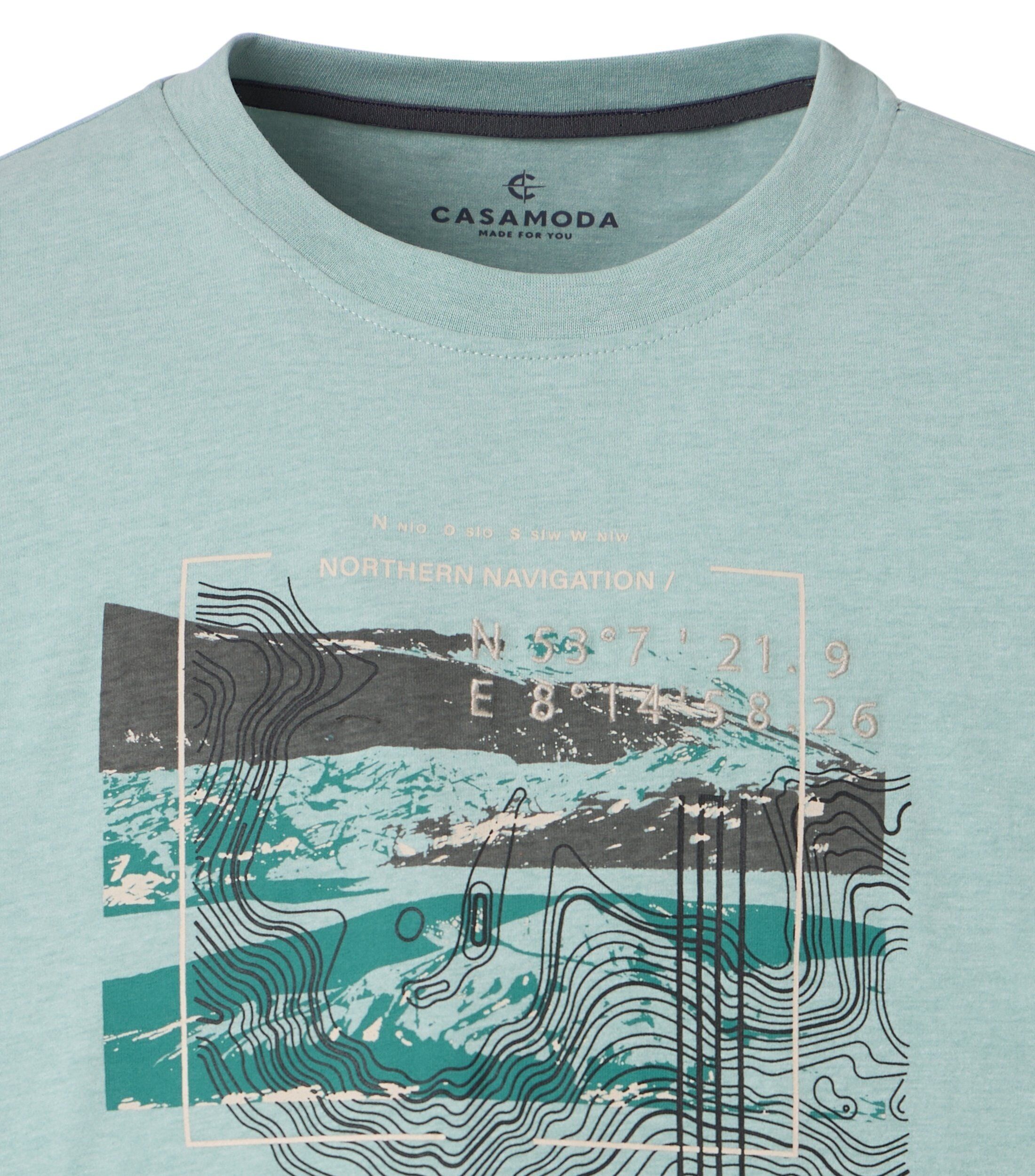 CASA MODA comfort fit heren T-shirt, turquoise