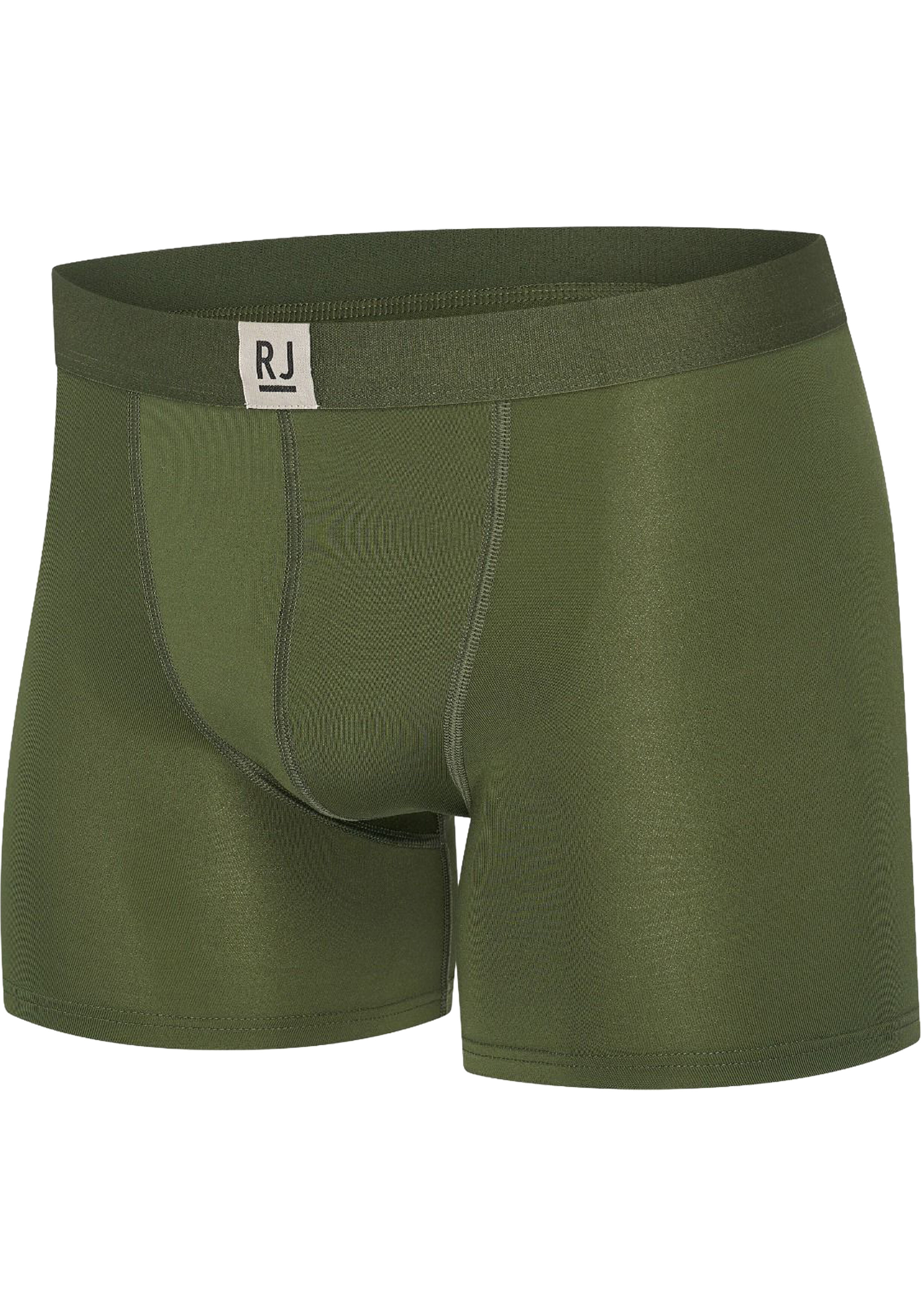 RJ Bodywear Pure Color boxer (1-pack), heren boxer lang, donkergroen