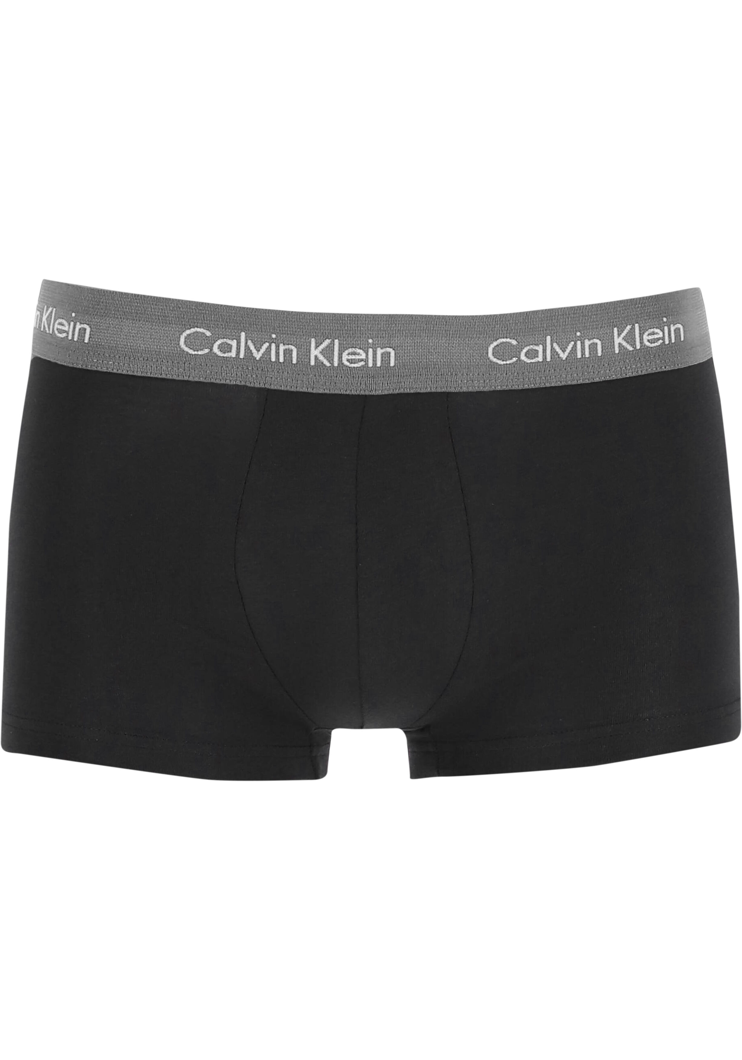 Calvin Klein low rise trunks (3-pack), lage heren boxers kort, zwart met gekleurde band