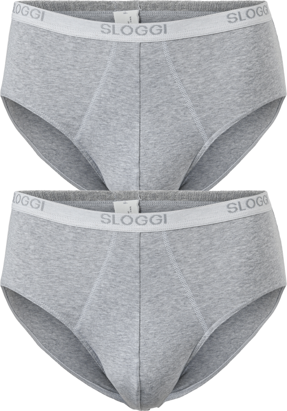 Sloggi Men Basic Midi, heren slips (2-pack), grijs Sloggi Men Basic Midi, heren slips (2-pack), grijs