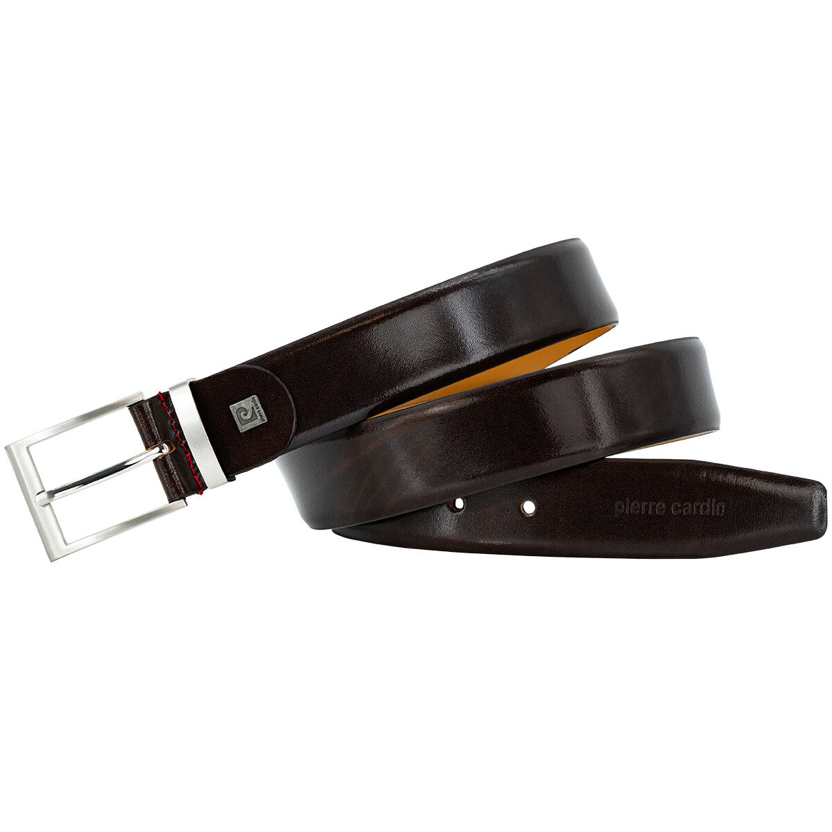PIERRE CARDIN leren heren riem, bruin