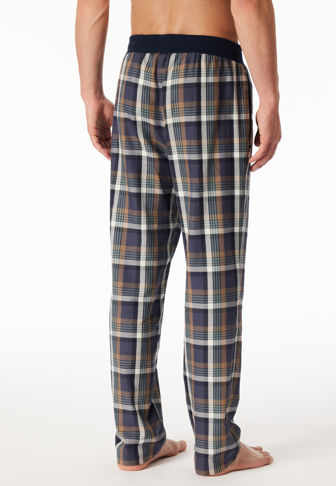 SCHIESSER Mix + Relax Pantalon, heren loungebroek, grafiet geruit
