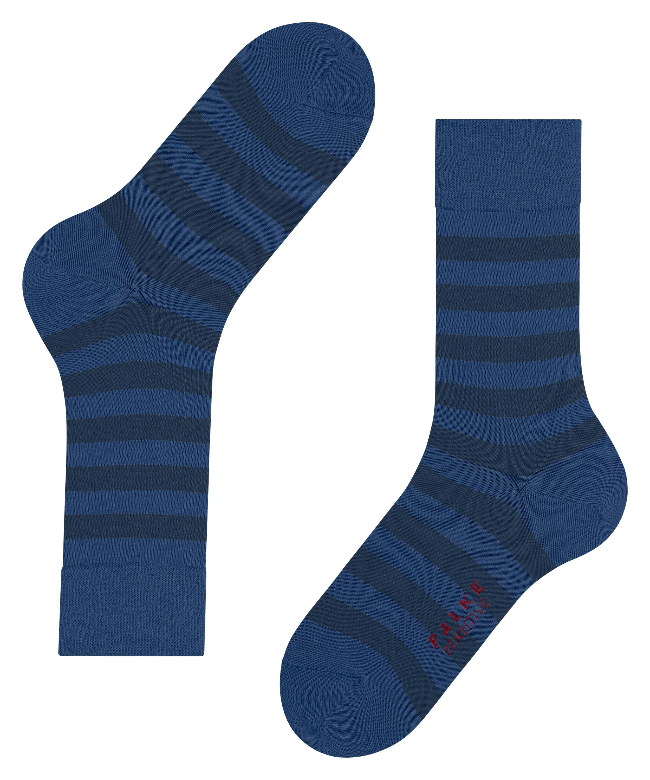 FALKE Sensitive Mapped Line herensokken, saffierblauw (sapphire)