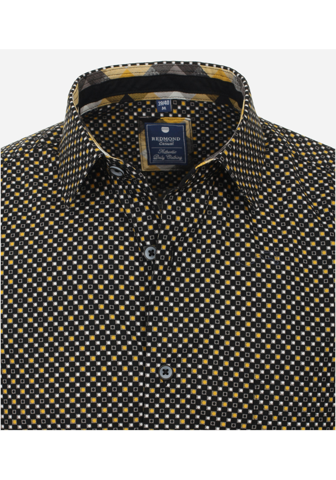 image_4_03d94b613a8e38fbc67af463cb6a8f60jpgautoformatbgF3F3F3blend-alpha100blend-colorF3F3F3blend-modedarkenfitclampp Redmond comfort fit overhemd, popeline, zwart dessin