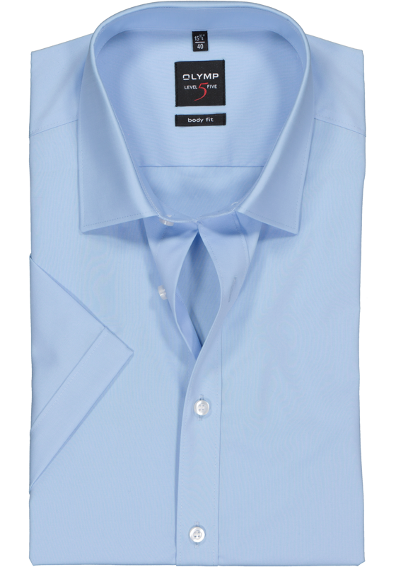 OLYMP Level 5 body fit overhemd, korte mouwen, lichtblauw   OLYMP Level 5 body fit overhemd, korte mouwen, lichtblauw