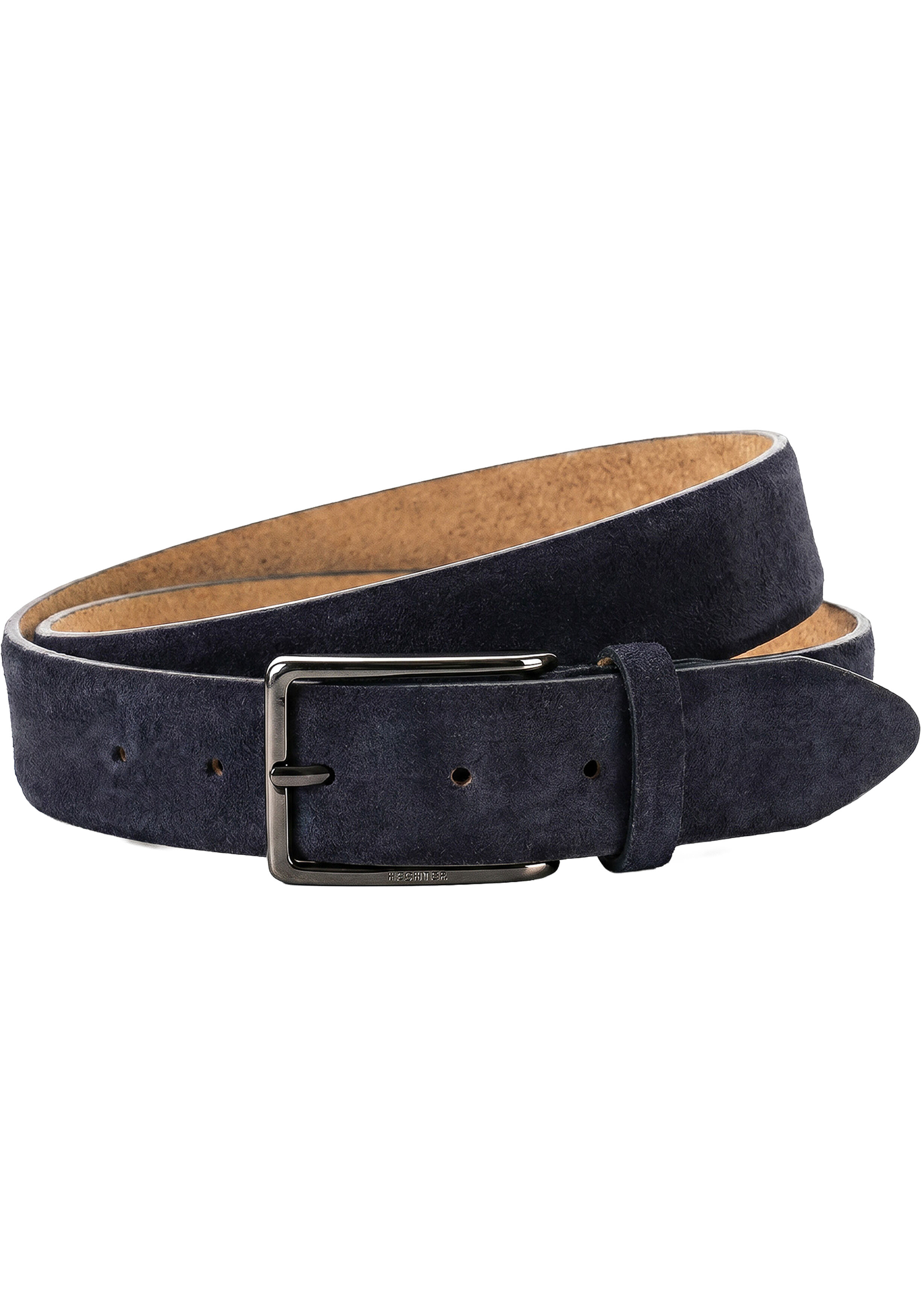 HECHTER leren heren riem, marine