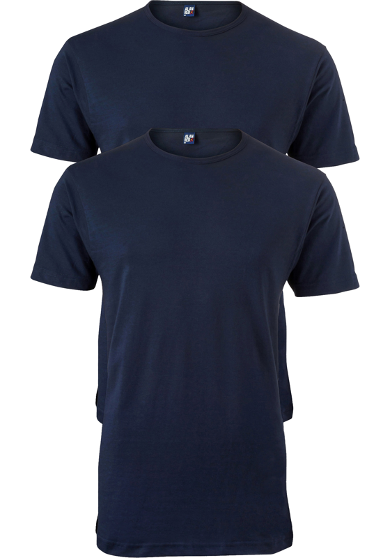 ALAN RED T-shirts Derby (2-pack), O-hals, donker blauw  ALAN RED T-shirts Derby (2-pack), O-hals, donker blauw