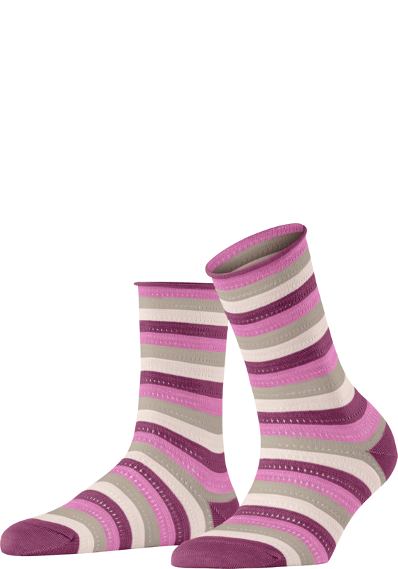 FALKE Dopamine Stripe damessokken, paars (hibiscus) FALKE Dopamine Stripe damessokken, paars (hibiscus)