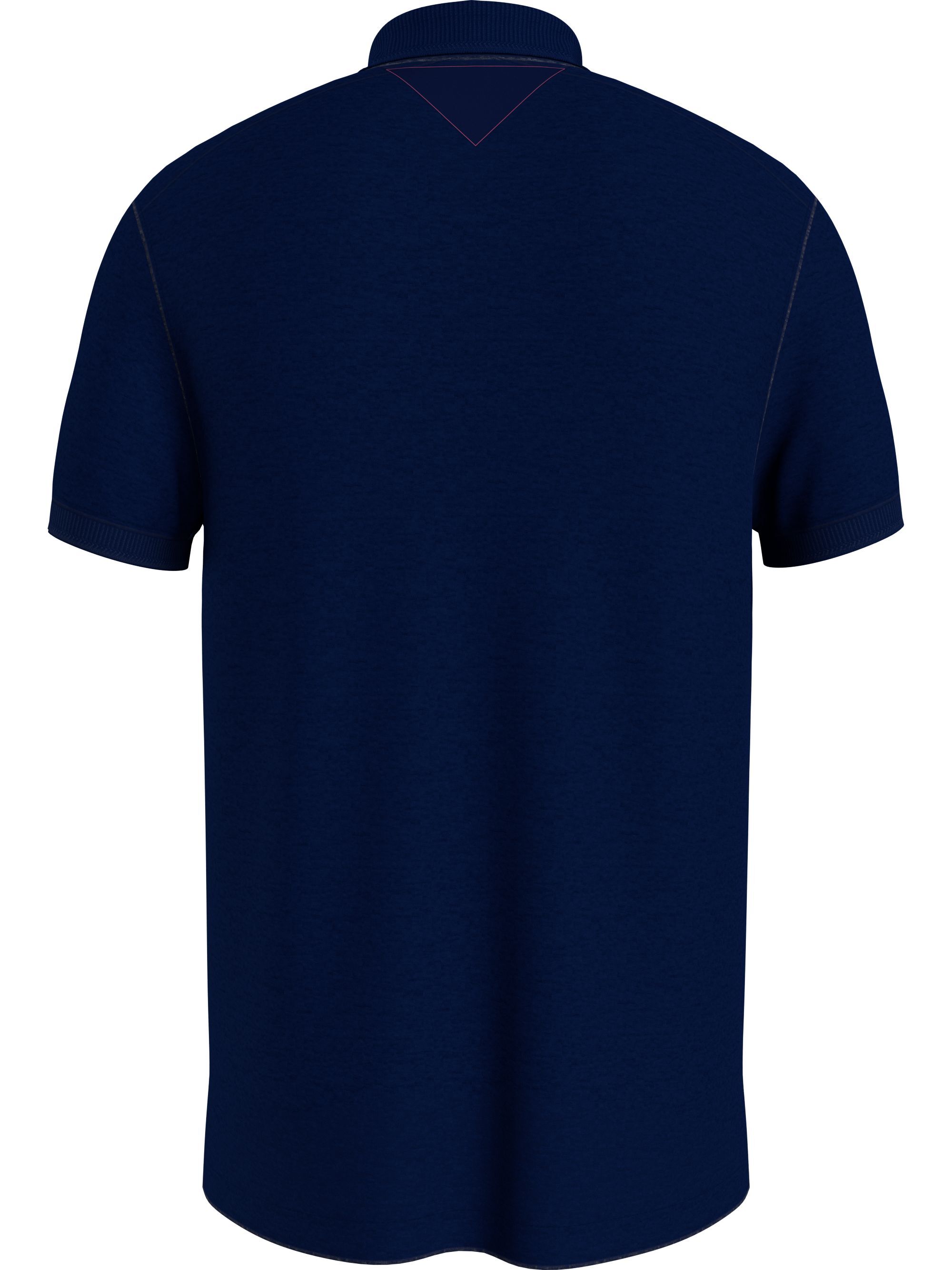 Tommy Hilfiger Dc Premium Linen Regular Polo, heren poloshirt, donkerblauw