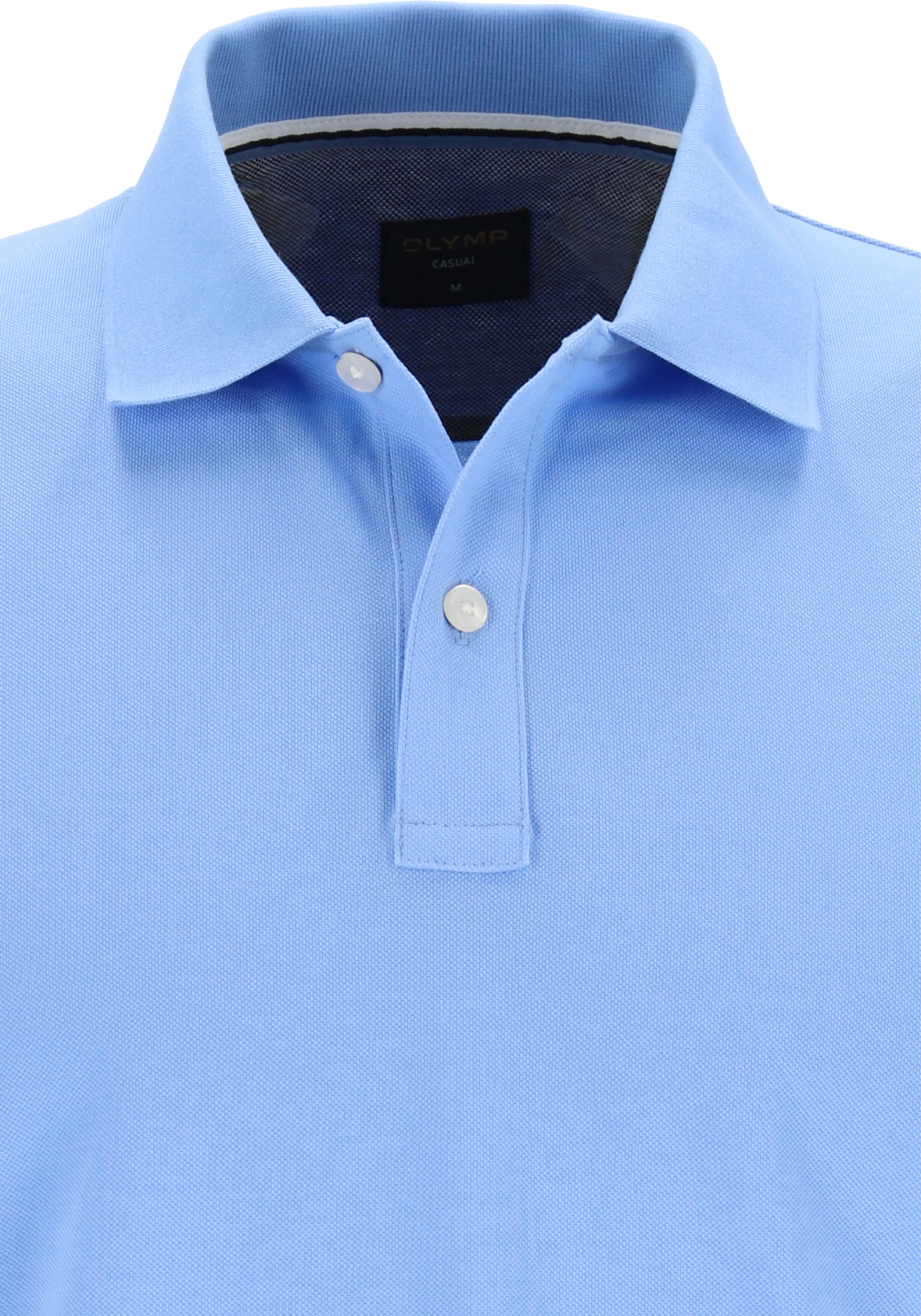OLYMP Polo Casual, modern fit polo, lichtblauw