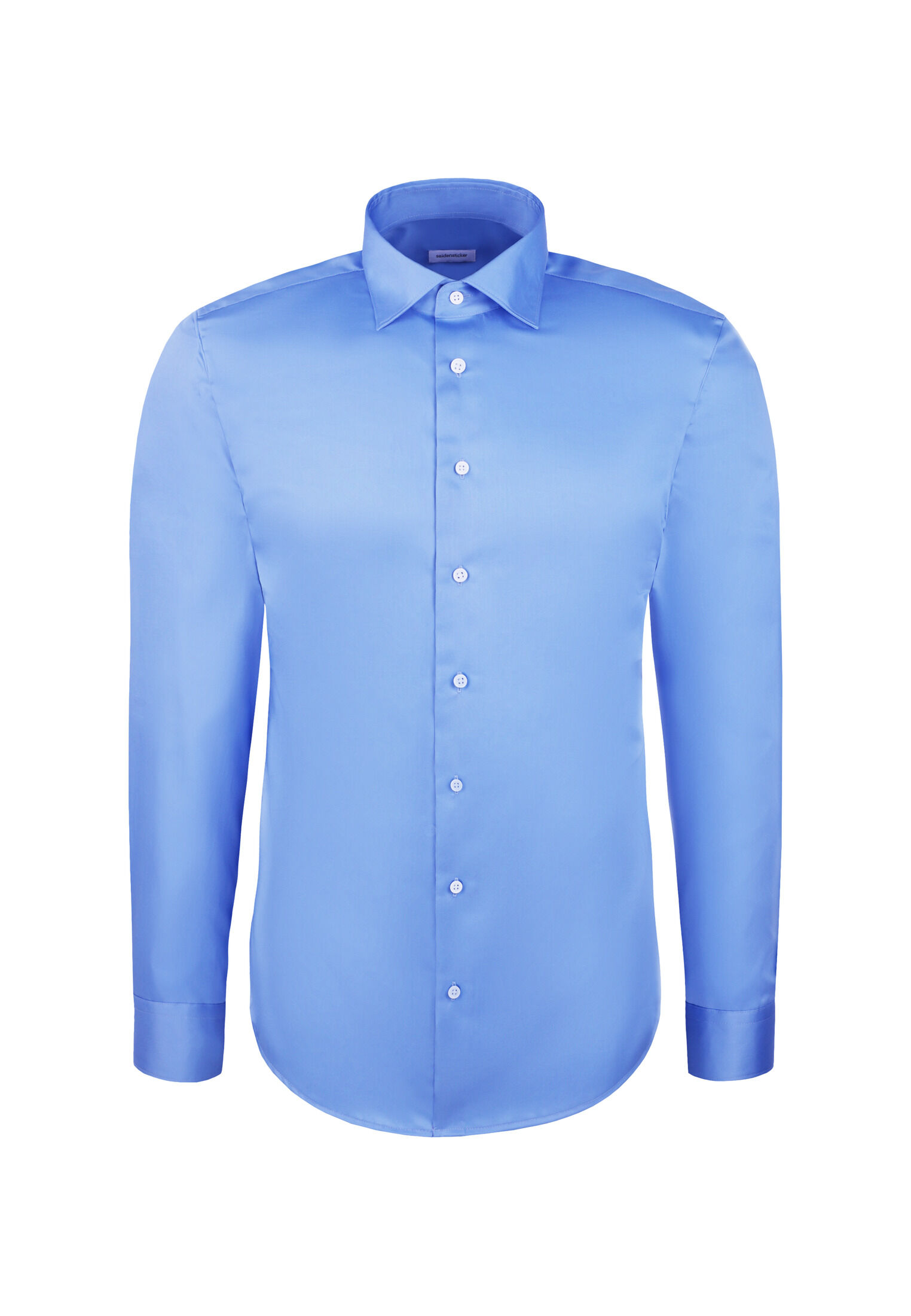 Seidensticker regular fit overhemd, popeline, blauw