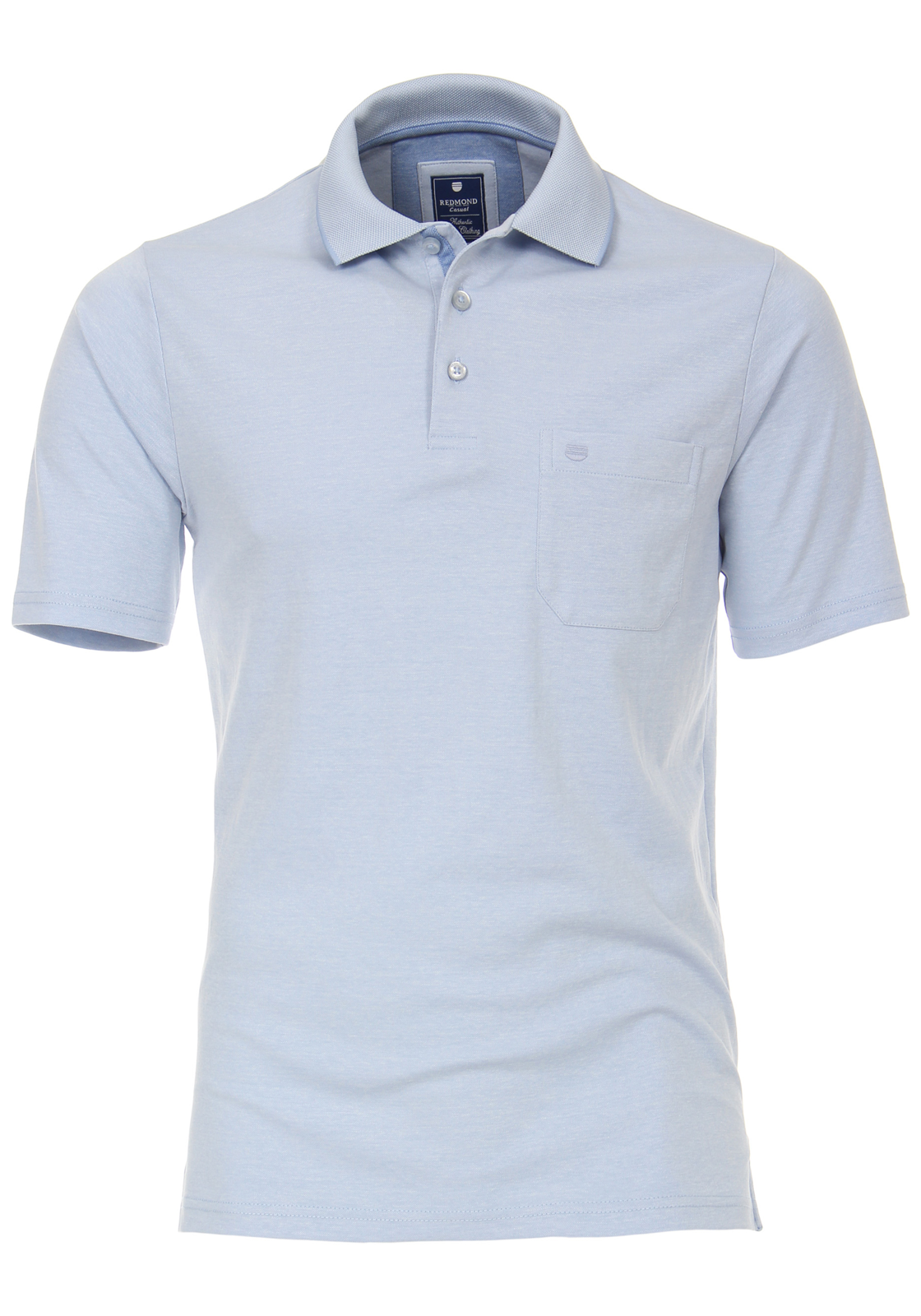 1-4049807944649-redmond-polo_HR Redmond regular fit poloshirt, lichtblauw melange