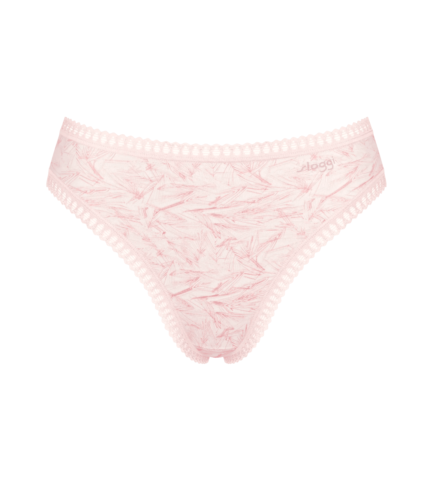 Sloggi Women GO Crush High leg (3-pack), dames slip, lichroze, flamingo roze en roze met wit dessin