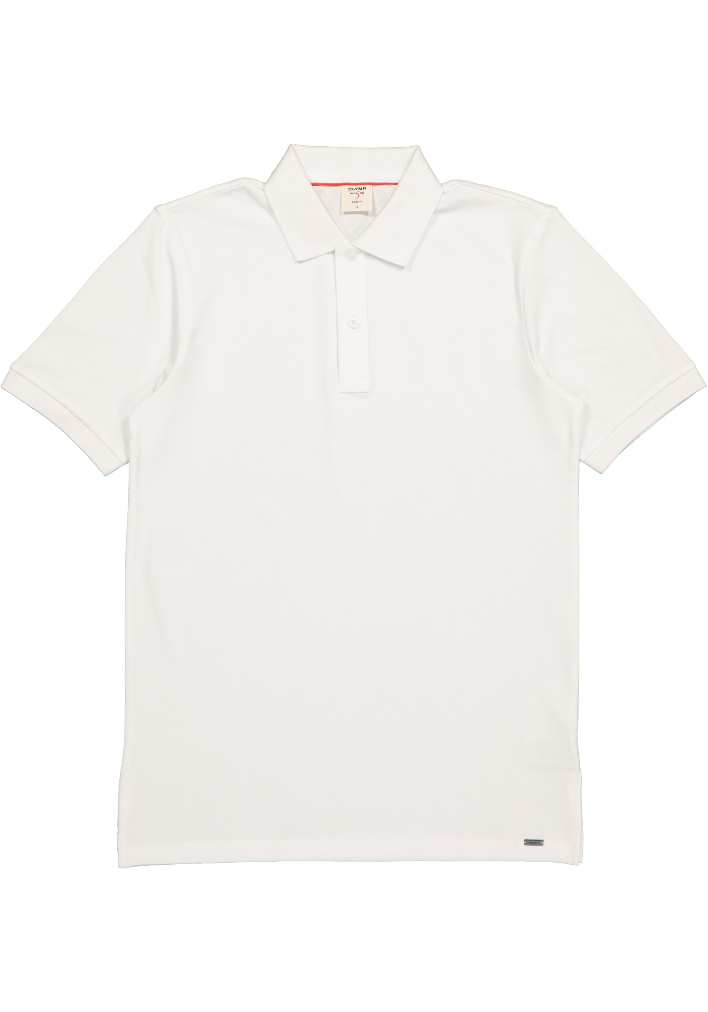 OLYMP Level 5 body fit poloshirt, stretch, wit