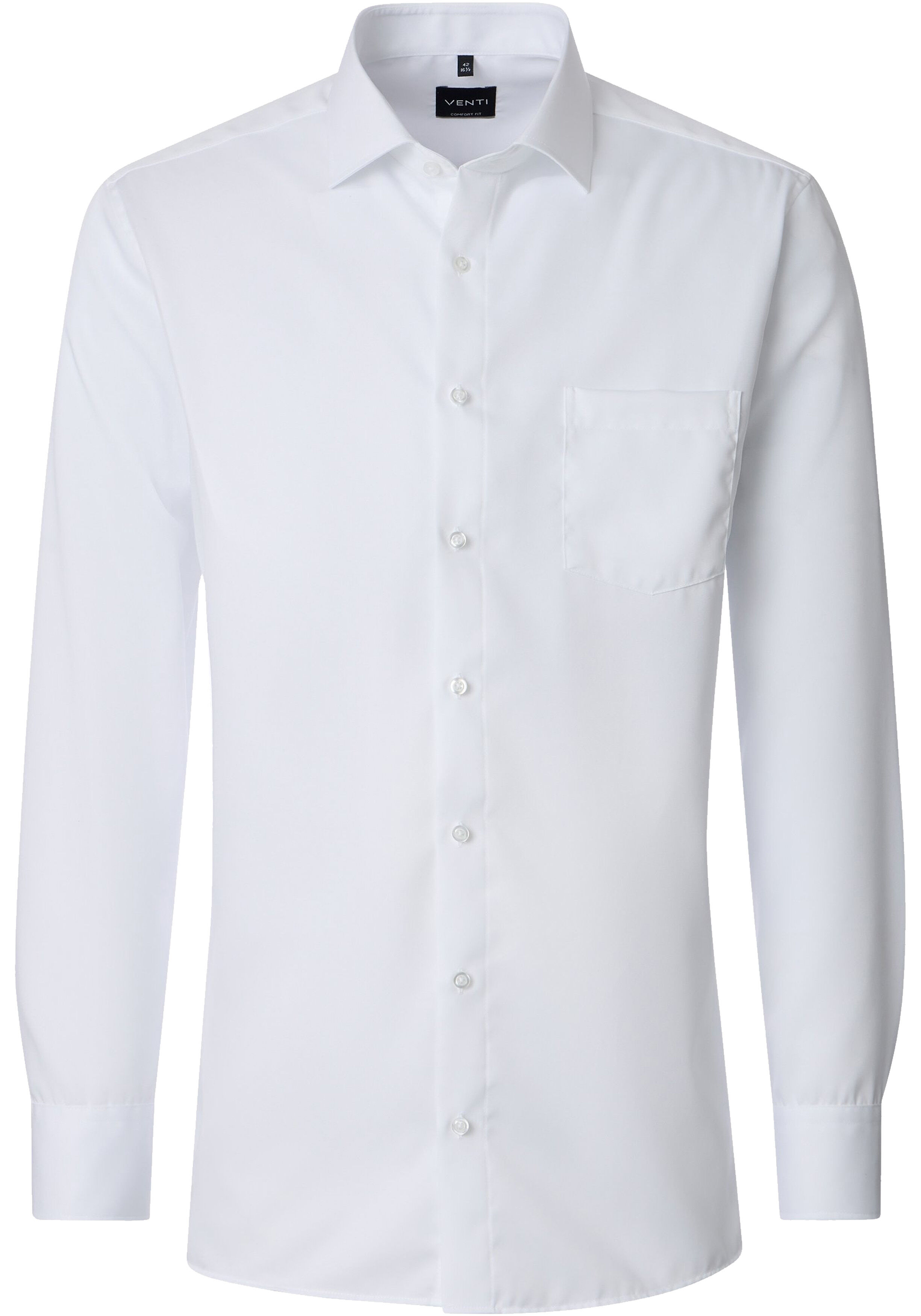 VENTI CASA MODA comfort fit overhemd, structuur, wit