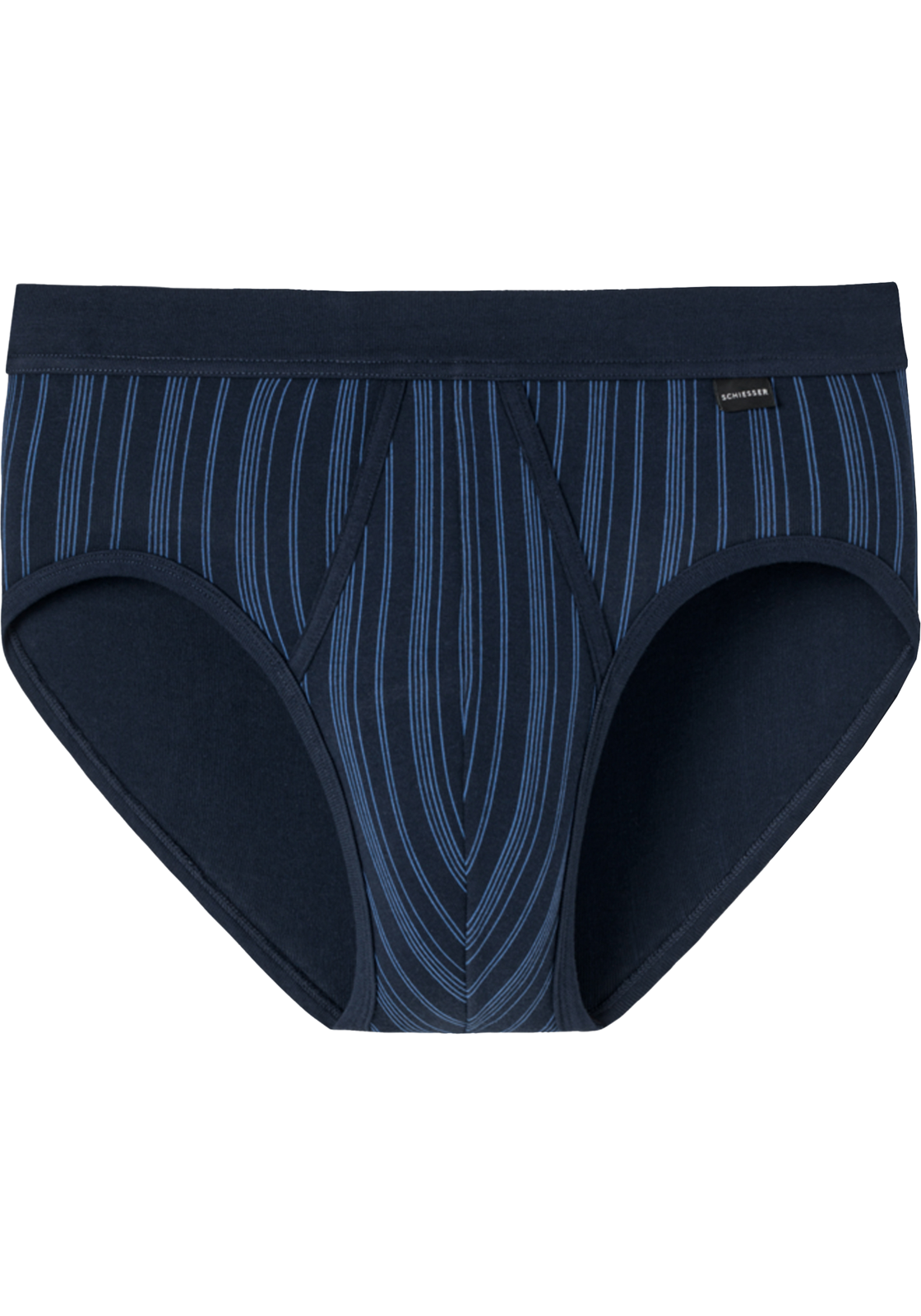 2-4007065656797_HR SCHIESSER Original Classics sportslips (2-pack), Feinripp met gulp, donkerblauw gestreept