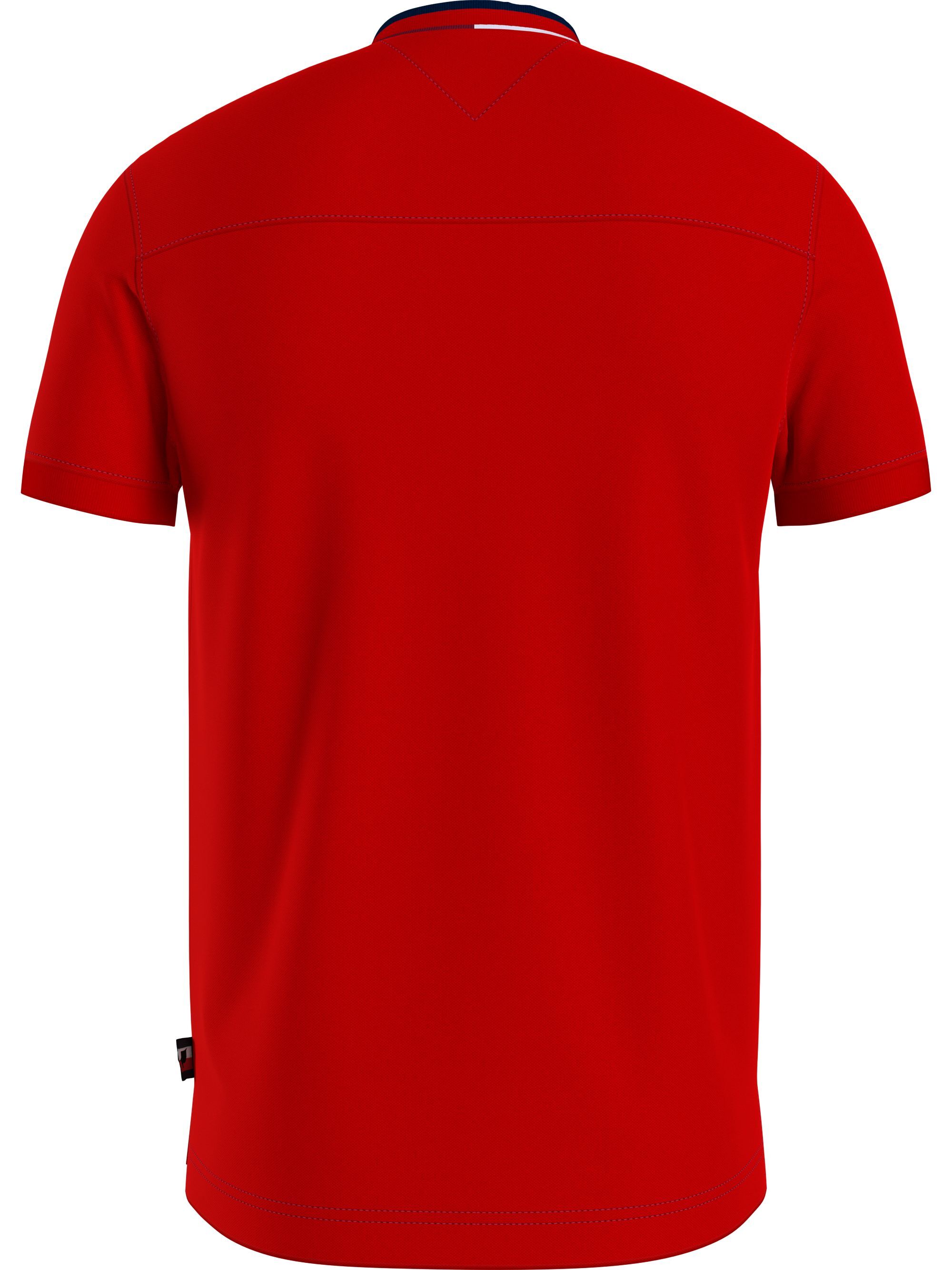 Tommy Hilfiger Mao Rwb Tipped Slim Polo, heren poloshirt, rood