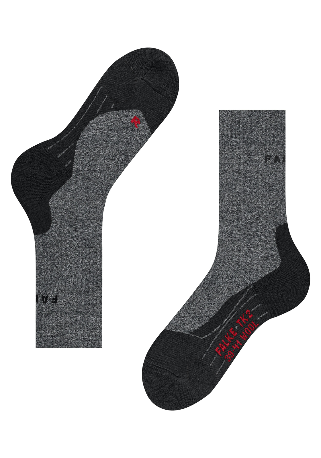 FALKE TK2 Explore Wool heren trekking sokken, zwart (black) FALKE TK2 Explore Wool heren trekking sokken, zwart (black)