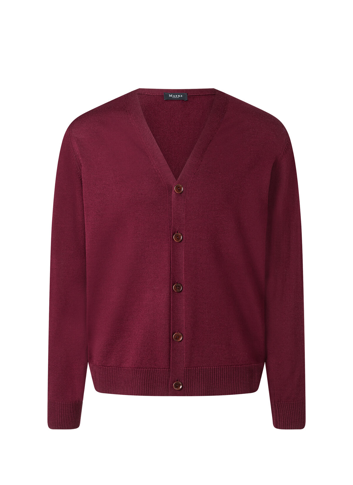 MAERZ Regular Fit heren vest wol, bordeaux rood