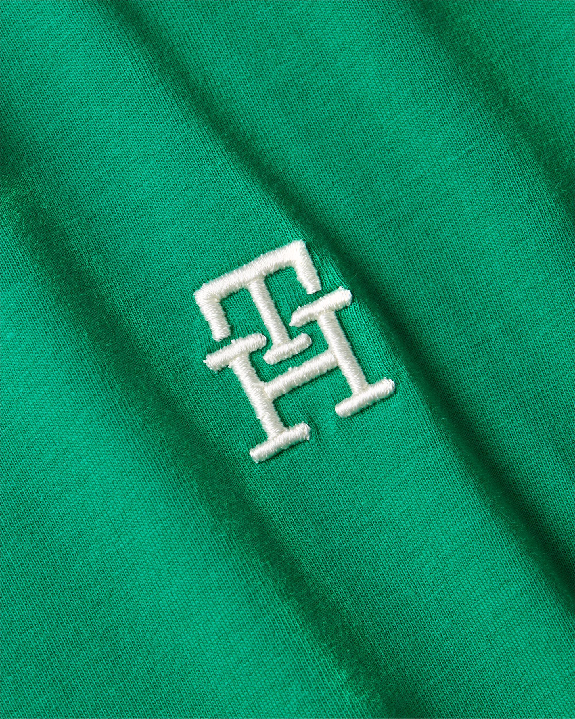 Tommy Hilfiger Monogram Tee, heren T-shirt korte mouw O-hals, groen
