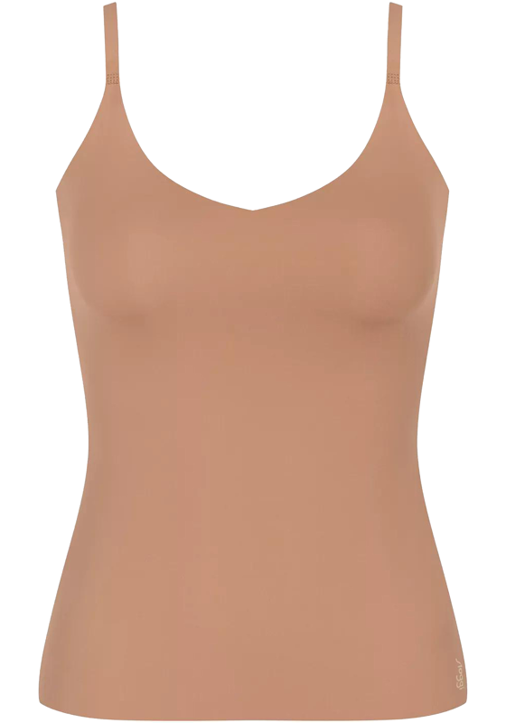 Sloggi Women ZERO Feel 2.0 Spaghetti Top (1-pack), dames singlet, lichtbruin Sloggi Women ZERO Feel 2.0 Spaghetti Top (1-pack), dames singlet, lichtbruin