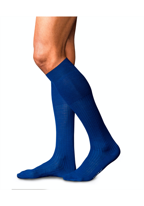 FALKE No. 7 Finest Merino heren kniekousen, blauw (royal blue) FALKE No. 7 Finest Merino heren kniekousen, blauw (royal blue)