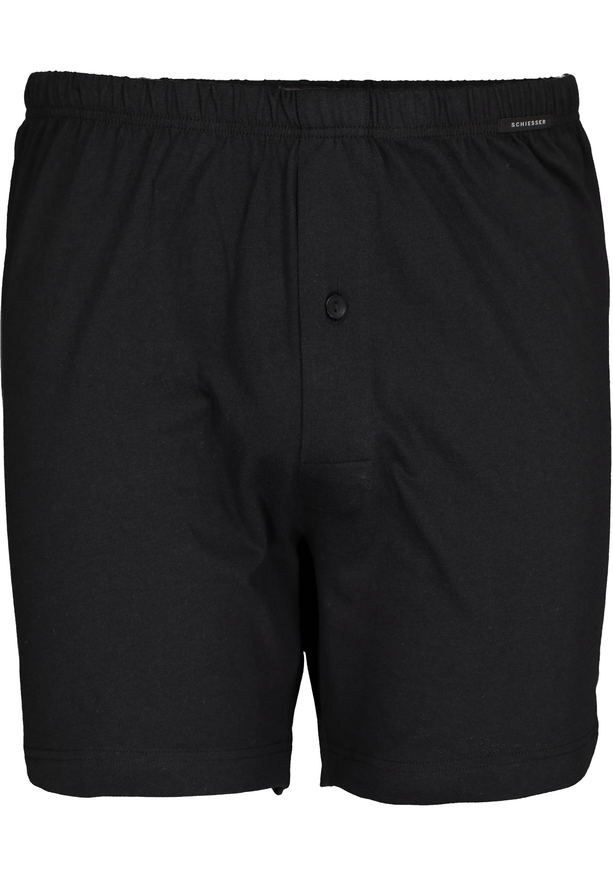 SCHIESSER Cotton Essentials boxershorts wijd (2-pack), tricot, zwart en wit