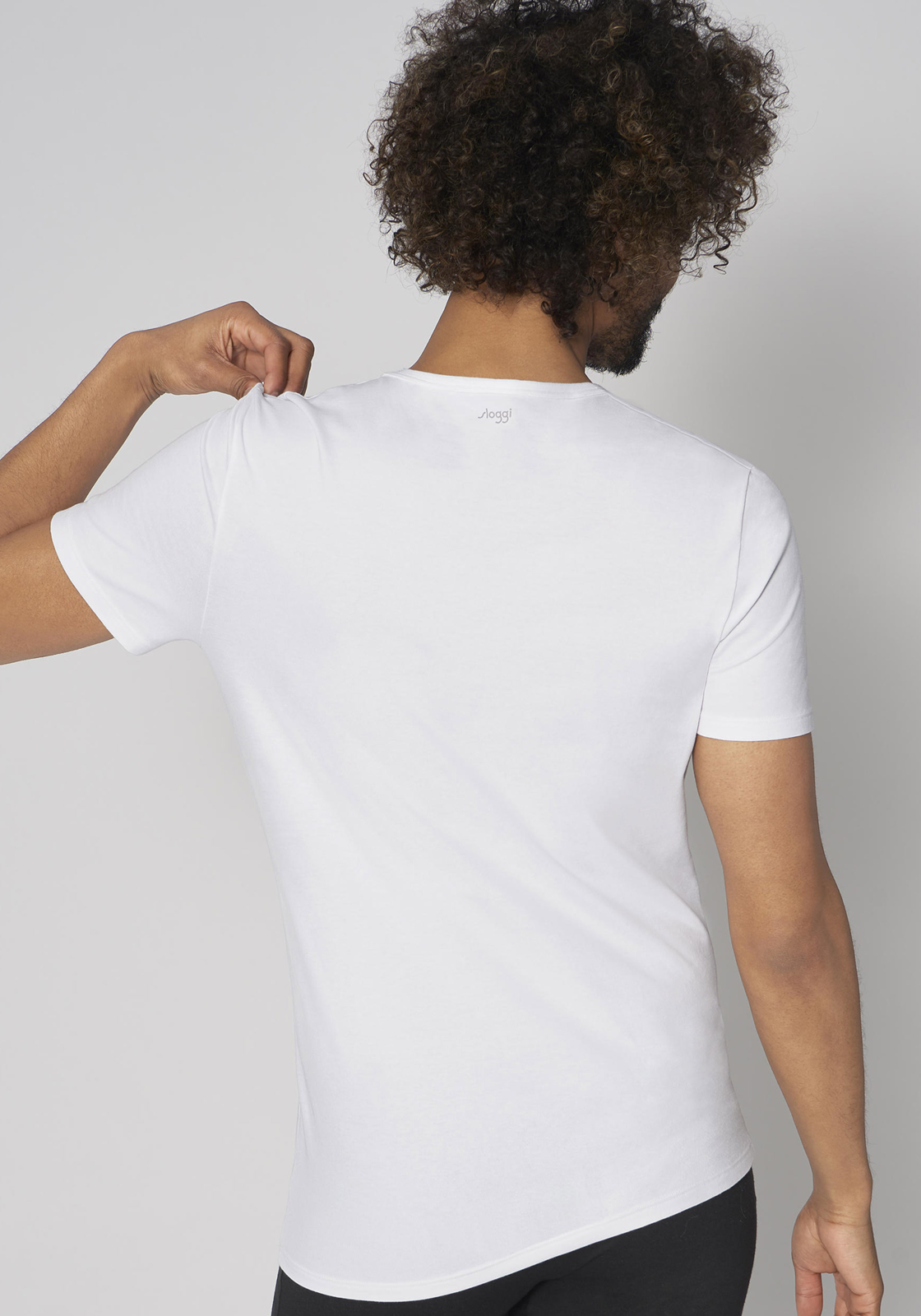 3-7613129951882-sloggi-men-go-shirt-o-slim_HR Sloggi Men GO Shirt O-Neck Slim Fit, heren T-shirt (1-pack), wit