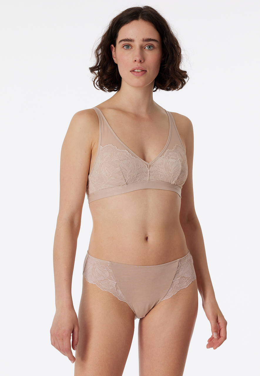 SCHIESSER Modal&Lace slip (1-pack), dames slip kant beige