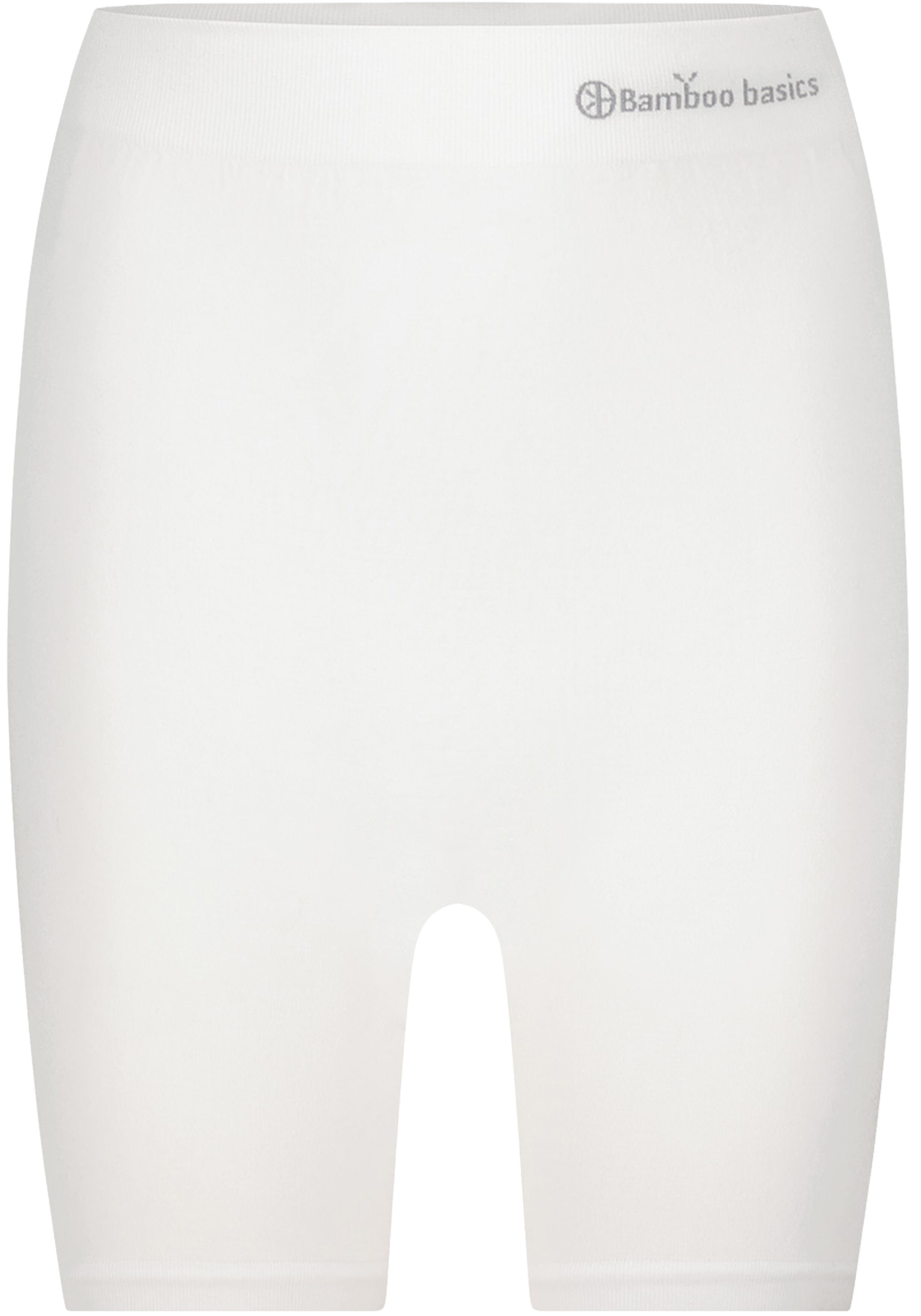 Bamboo Basics Suze seamless biker short, dames longshort naadloos, wit