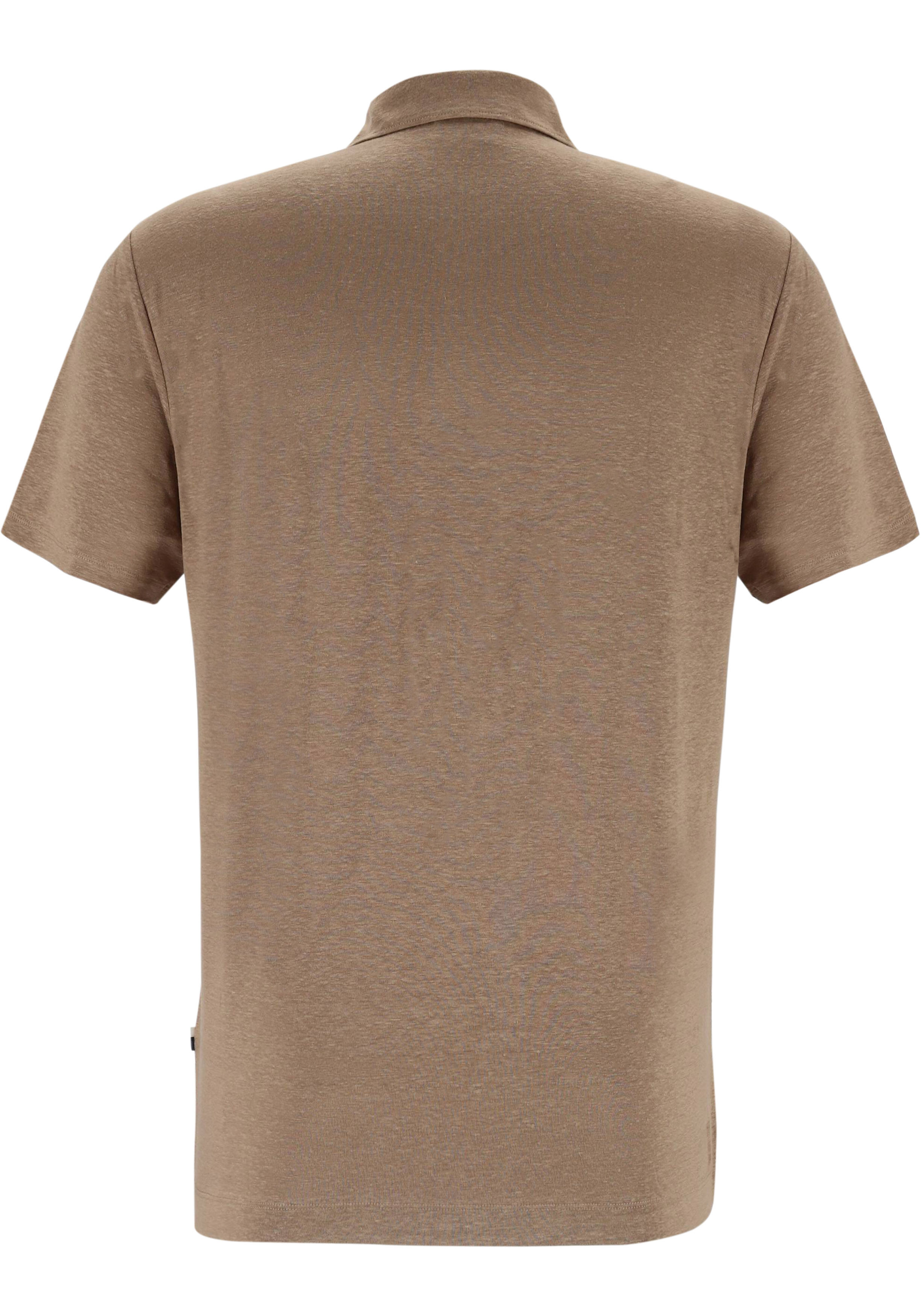 OLYMP Polo Casual, modern fit polo, lichtbruin
