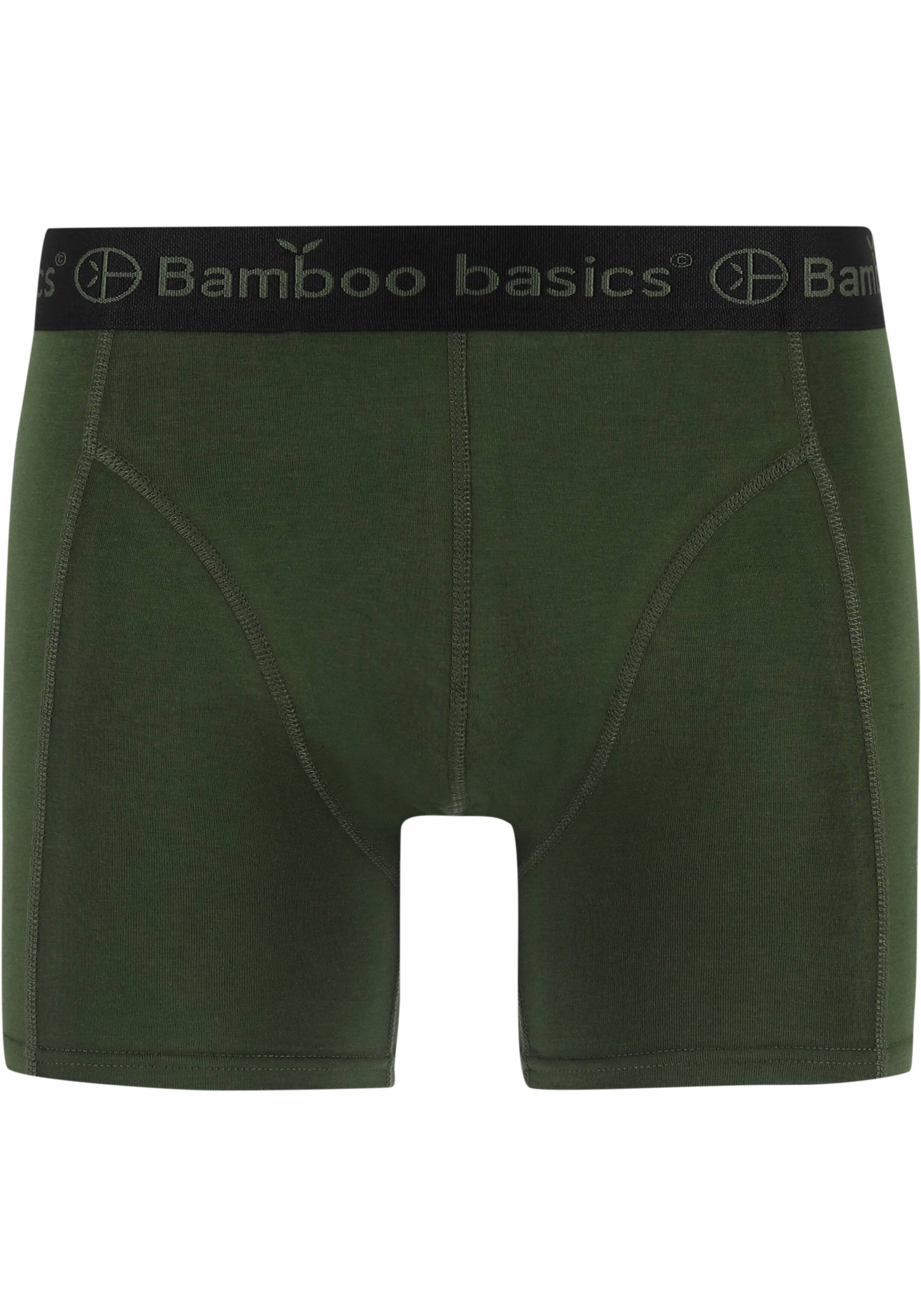 Bamboo Basics Rico boxershorts (3-pack), heren boxershort, zwart, legergroen, donkerblauw